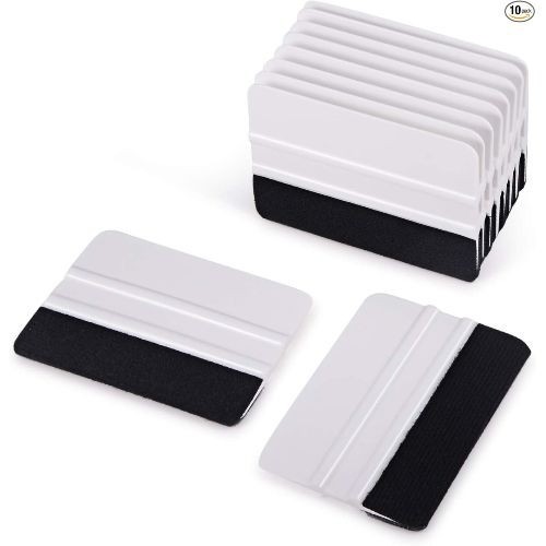 10pcs Vinyl Squeegee Felt Edge Squeegee 4 Inch Car Vinyl Scraper Decal White