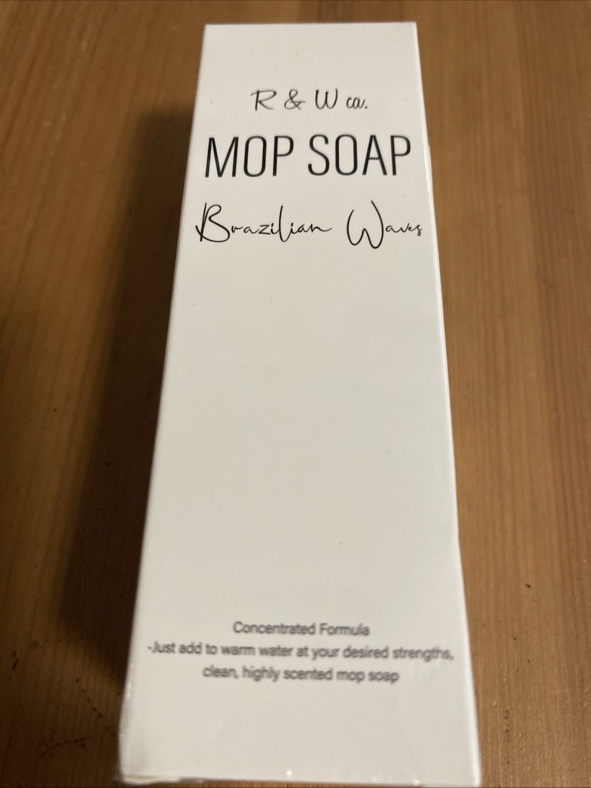 R & W Co Mop Soap Brazilian Wax 120ml Concentrated Floor Cleaner NEW Sealed. D