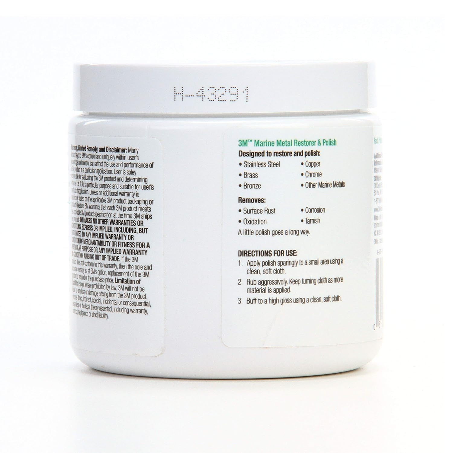 Metal Restorer and Polish, 09019, 18 Oz Paste