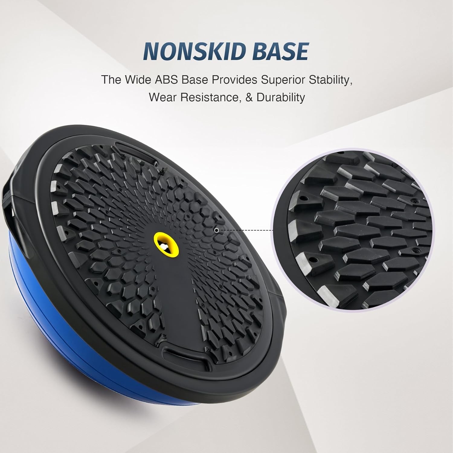 ZELUS 25in. Balance Ball | 660lb Inflatable Half Exercise Ball Wobble Board Ba