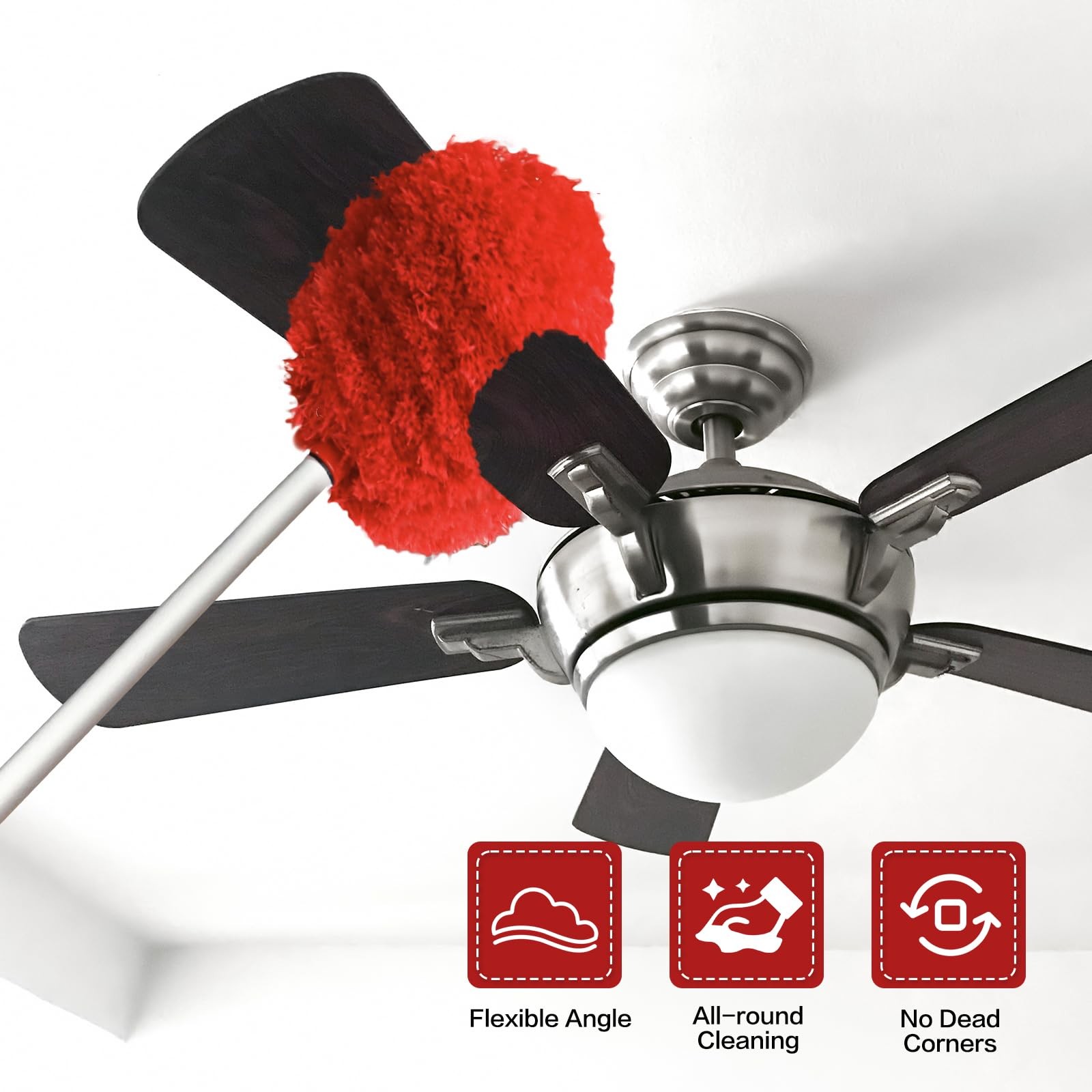 Ceiling Fan Cleaner Duster Reusable Microfiber Ceiling Fan Blade Cleaner Remo…