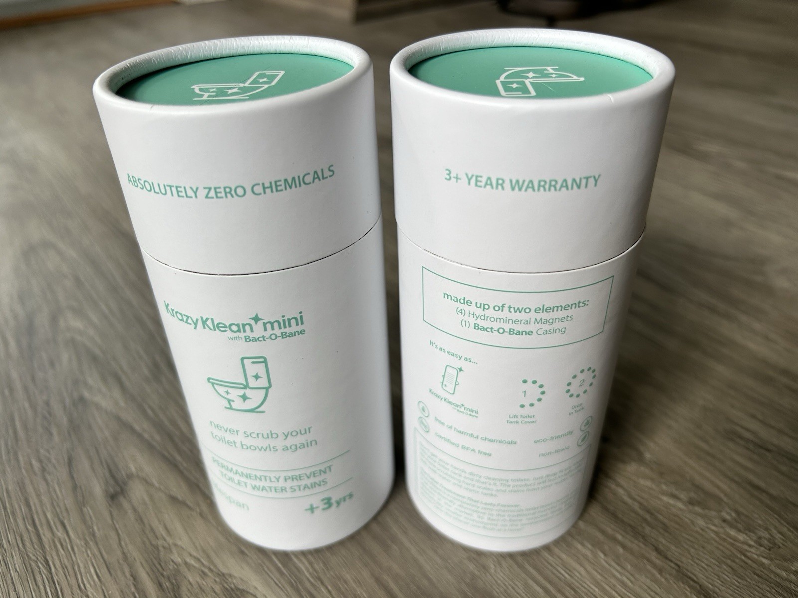 2 Krazy Klean Pro + 2 Mini Booster Automatic Toilet Tank Water Cleaner Treatment