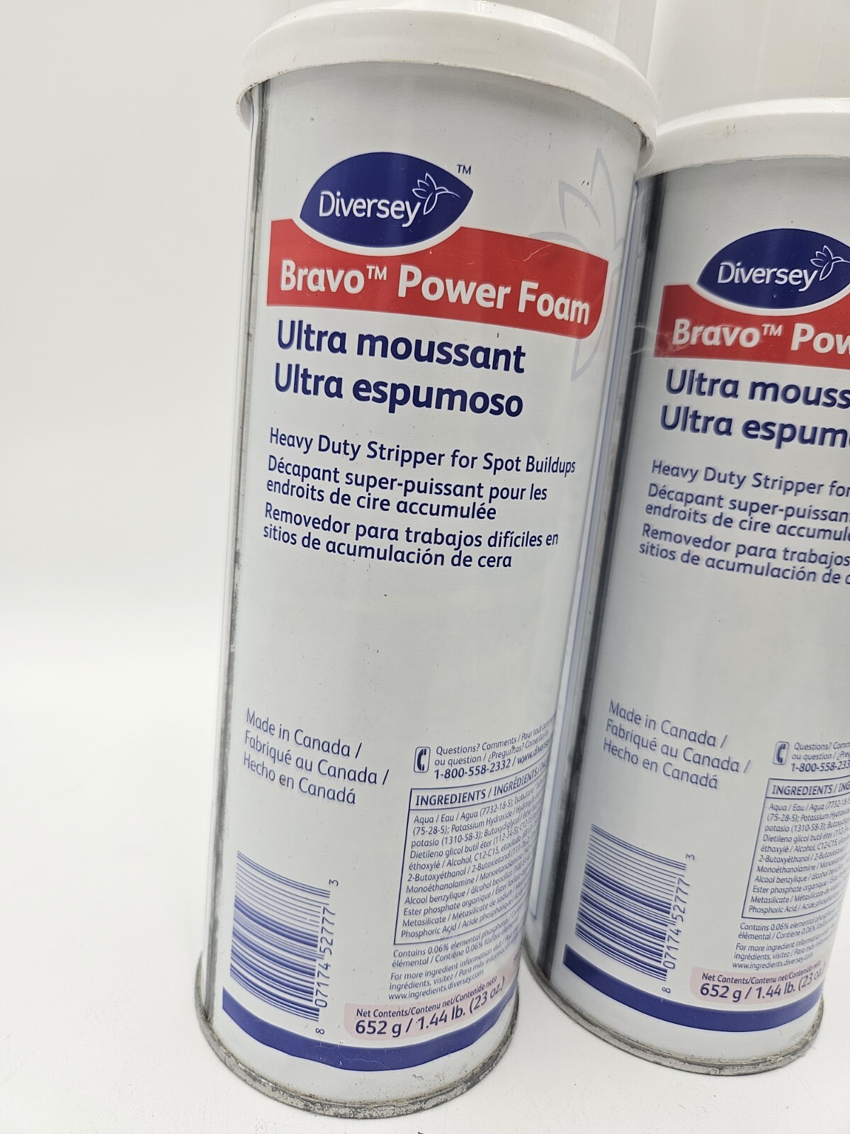 2 Pack Diversey Bravo Power Foam Commercial Cleaner Kitchen Food Service Grease