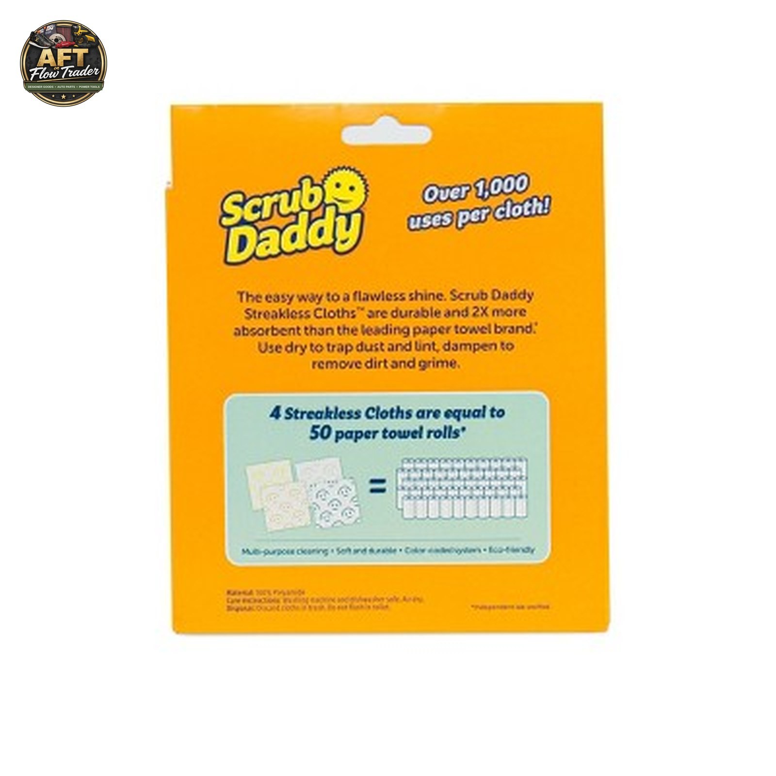 Scrub Daddy Streakless Cloth 4ct – Multi-Purpose Cleaning Tools