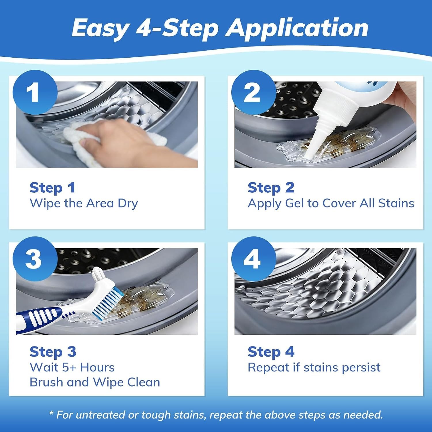 Mold-Stain Remover Gel for Washing Machine & Bathroom – Low Odor Remover Gel …