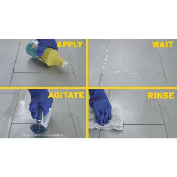 ZEP 32 oz. Grout Cleaner & Brightener Pro Strength Restores Stained Tile 12-Pack