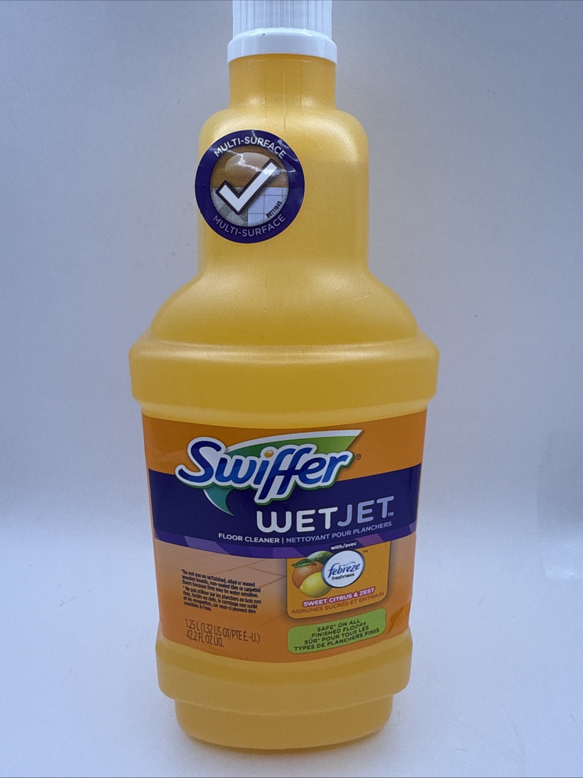 Swiffer Wet Jet Floor Refill Floor Cleaner Sweet Citrus & Zest 42.2 Fl Oz New