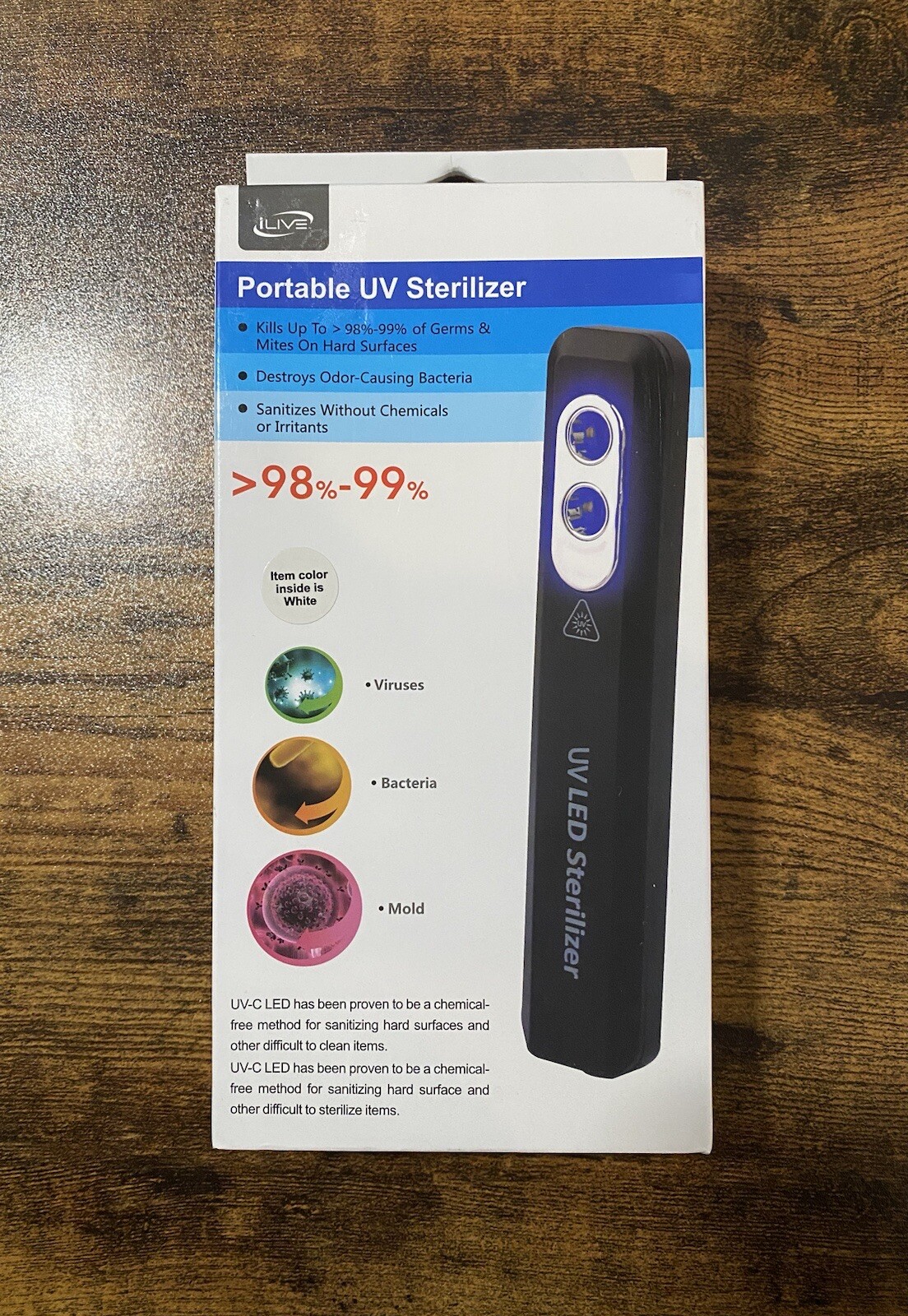 Portable UV Sterilizer, Sharper Image. Phone, Keys, Credit Cards. Chemical Free