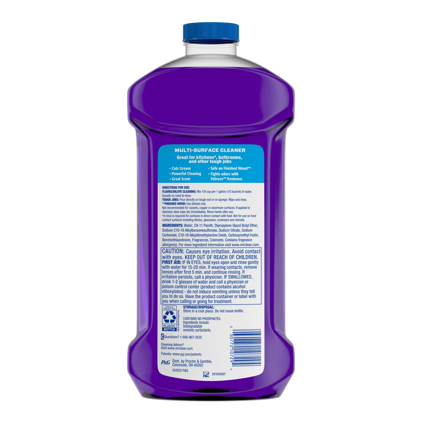2X Concentrated Floor Cleaner, All Purpose Cleaner, Mop Soap, Lavender,41 fl oz