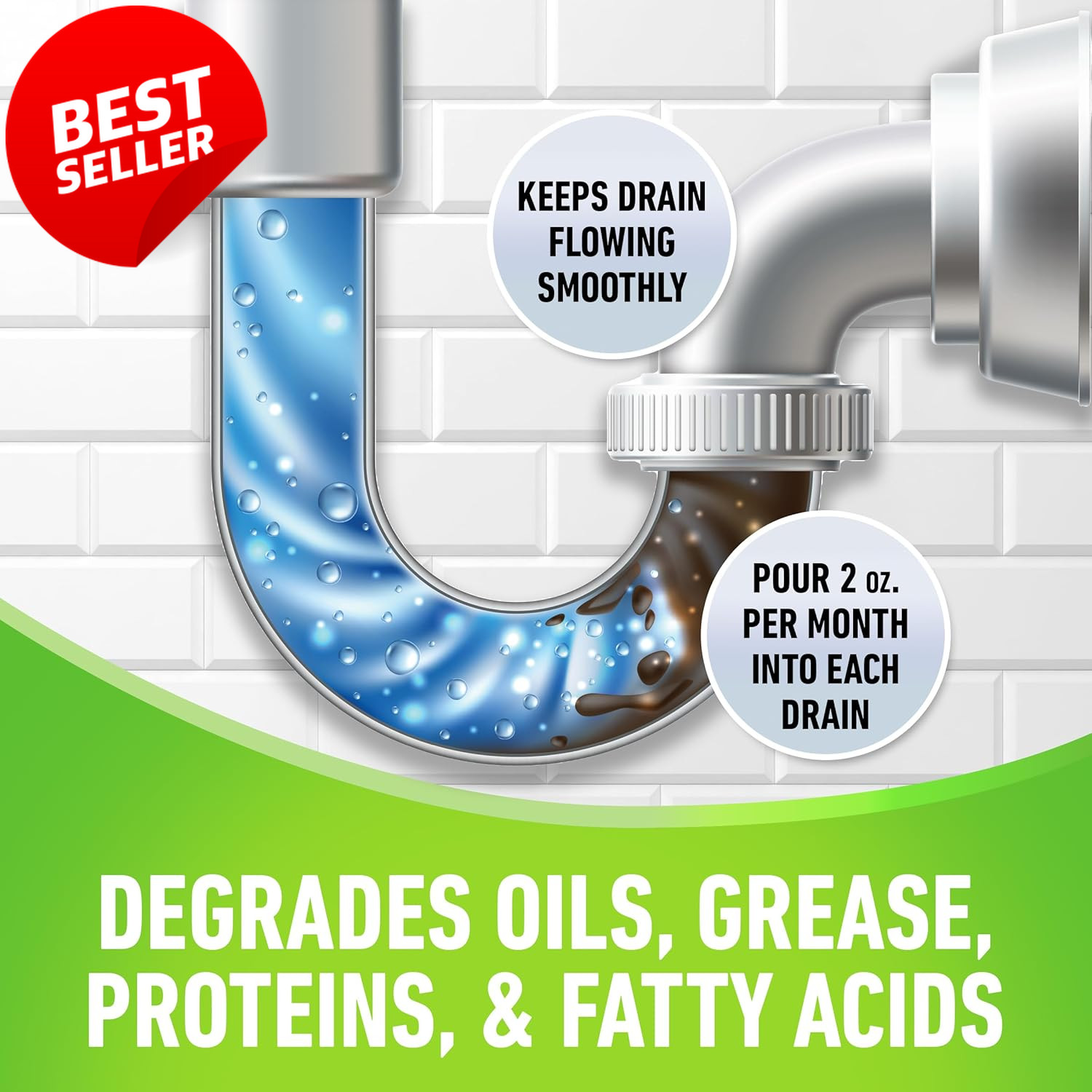 Drain Cleaner Clog Preventer 42oz Monthly Build Up Remover Septic Safe – US