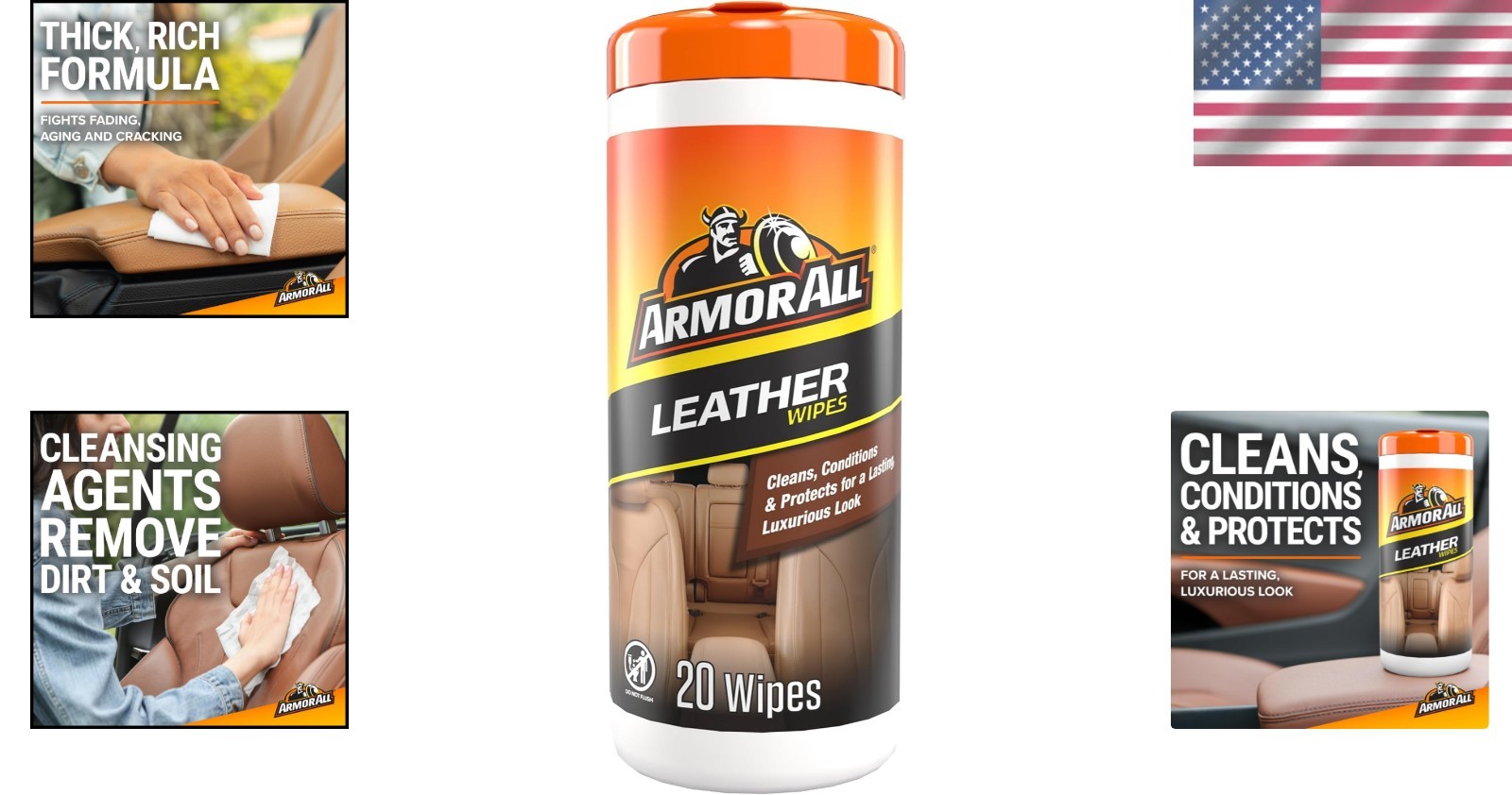 Convenient Leather Wipes – Clean, Condition & Protect with 20 Count Pack