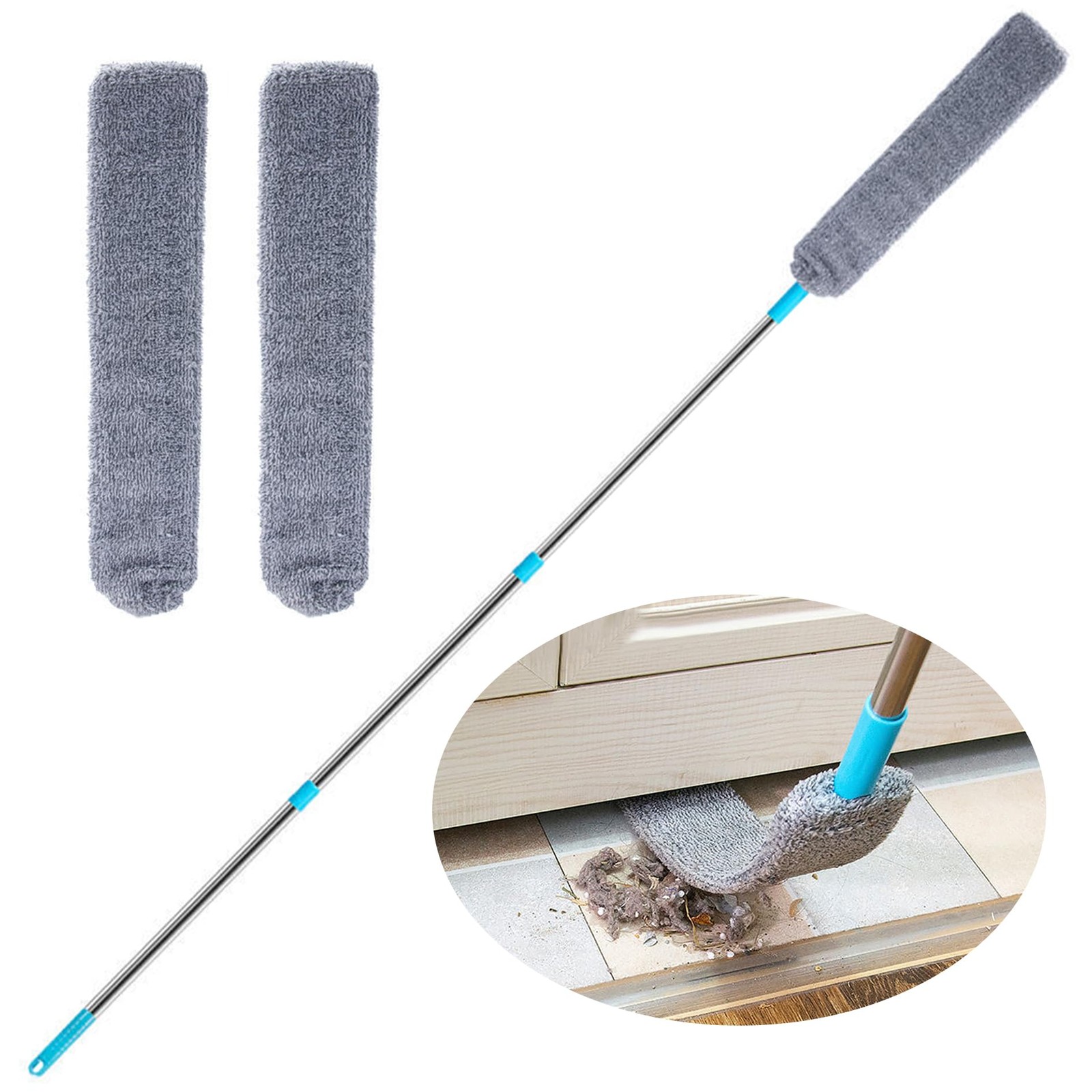 Retractable Gap Dust Clean Under Appliance Microfiber Duster Dust Cleaning Br…
