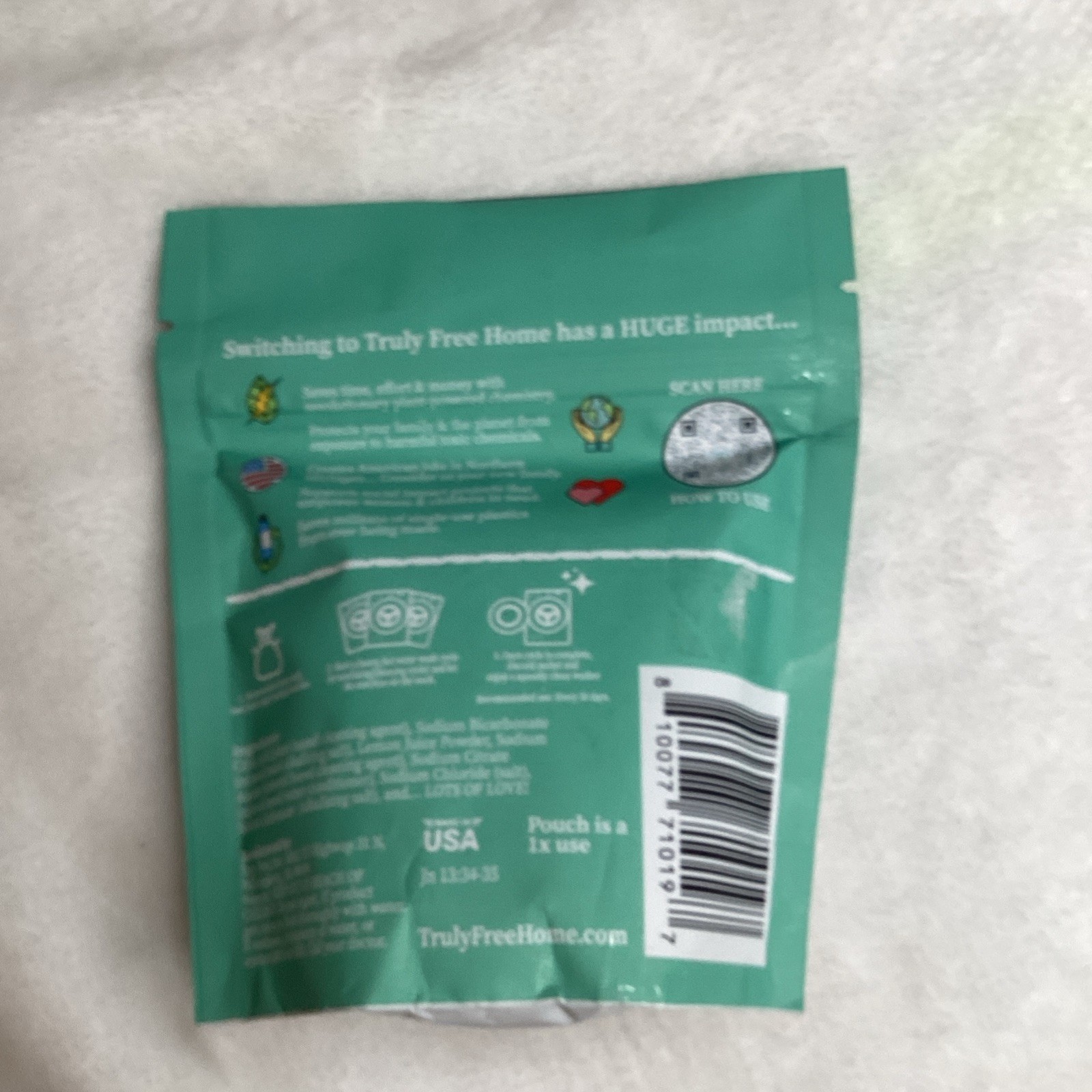 Truly Free Home Laundry Washing Machine Cleaner Powder Cleans Washers Non-toxic