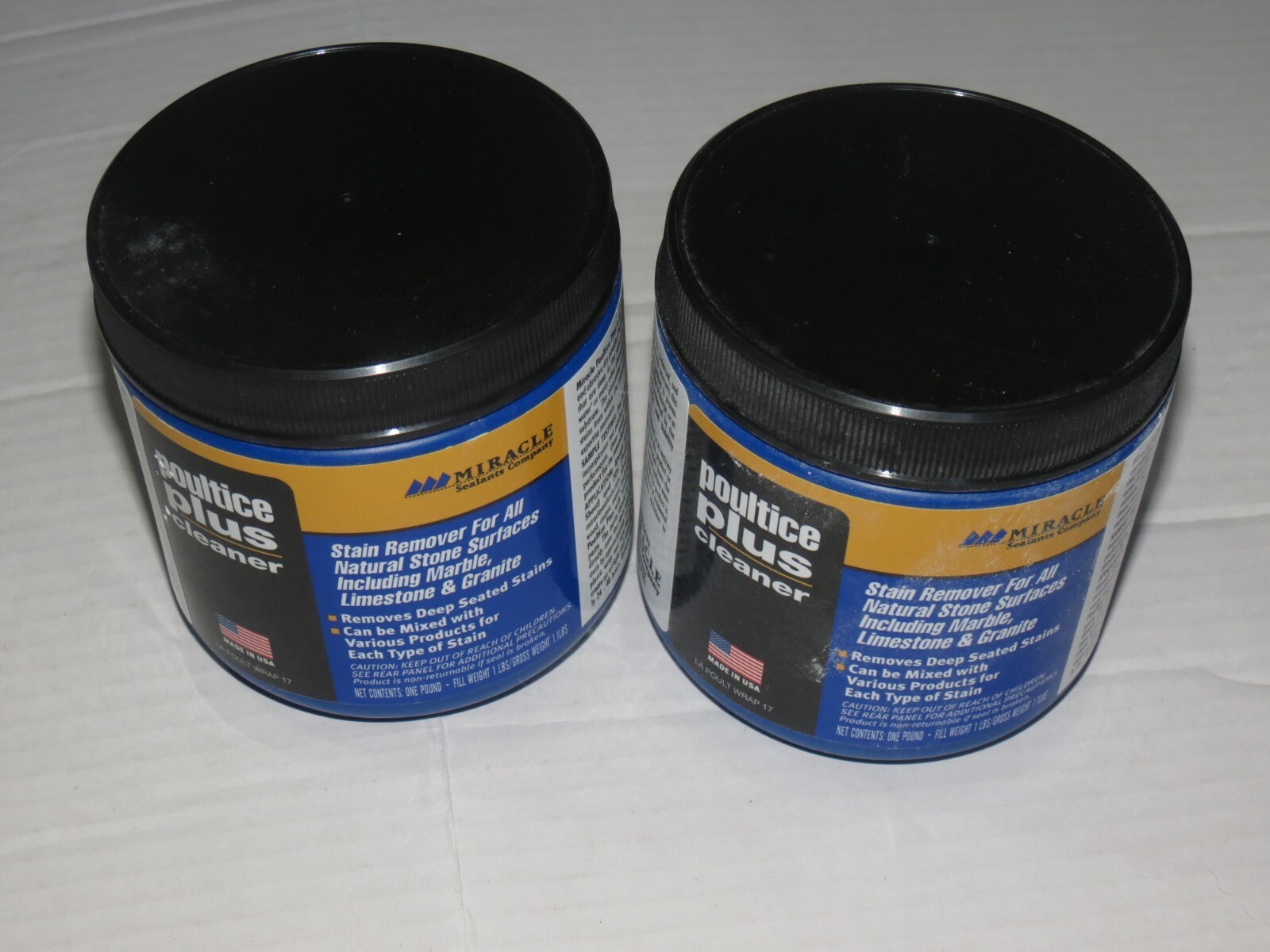 w1 Two Miracle Sealants Poultice Plus Cleaner 2 LBS Stain Remover Stone Surfaces