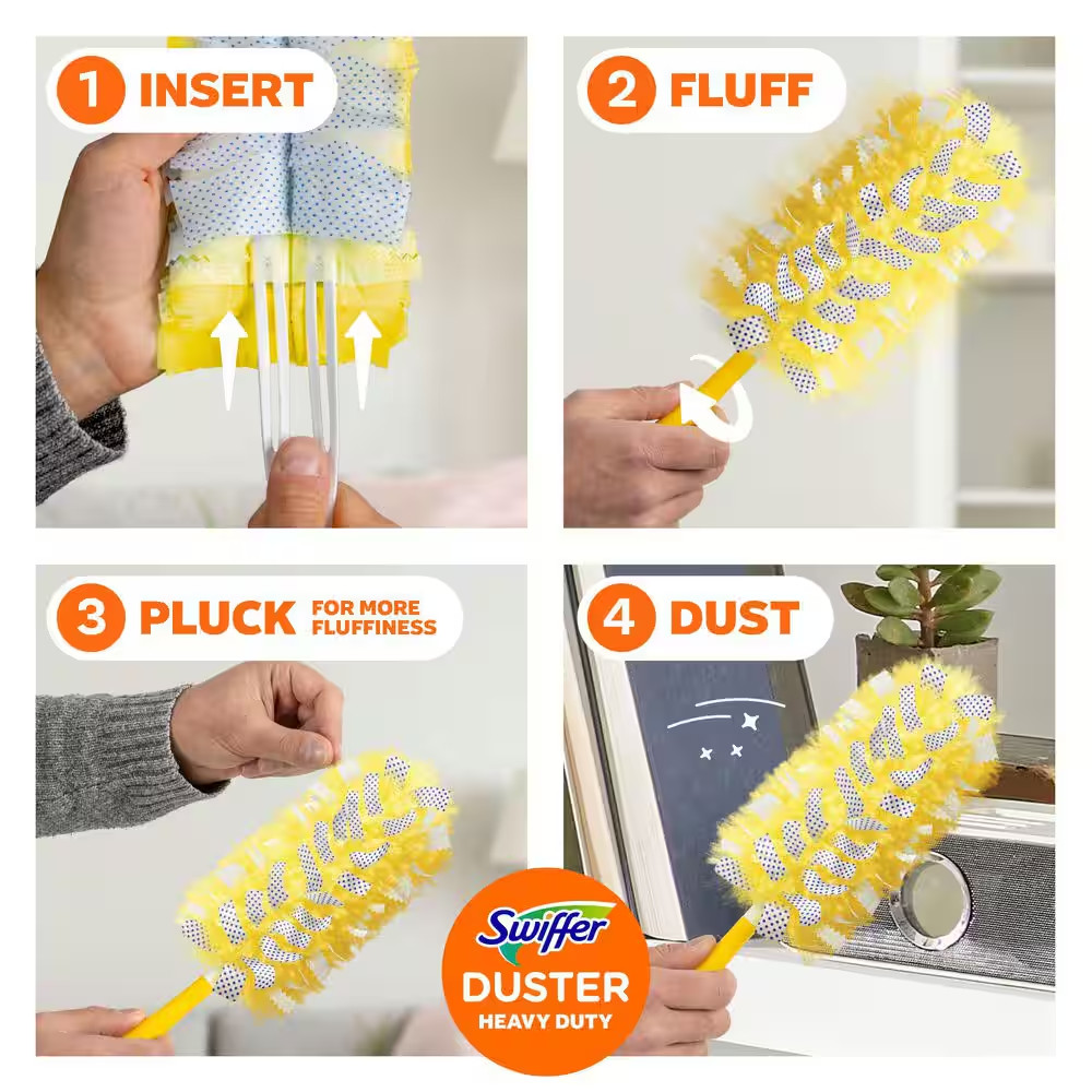 Heavy-Duty Unscented Multi-Surface Microfiber Duster Refills (11-Count)