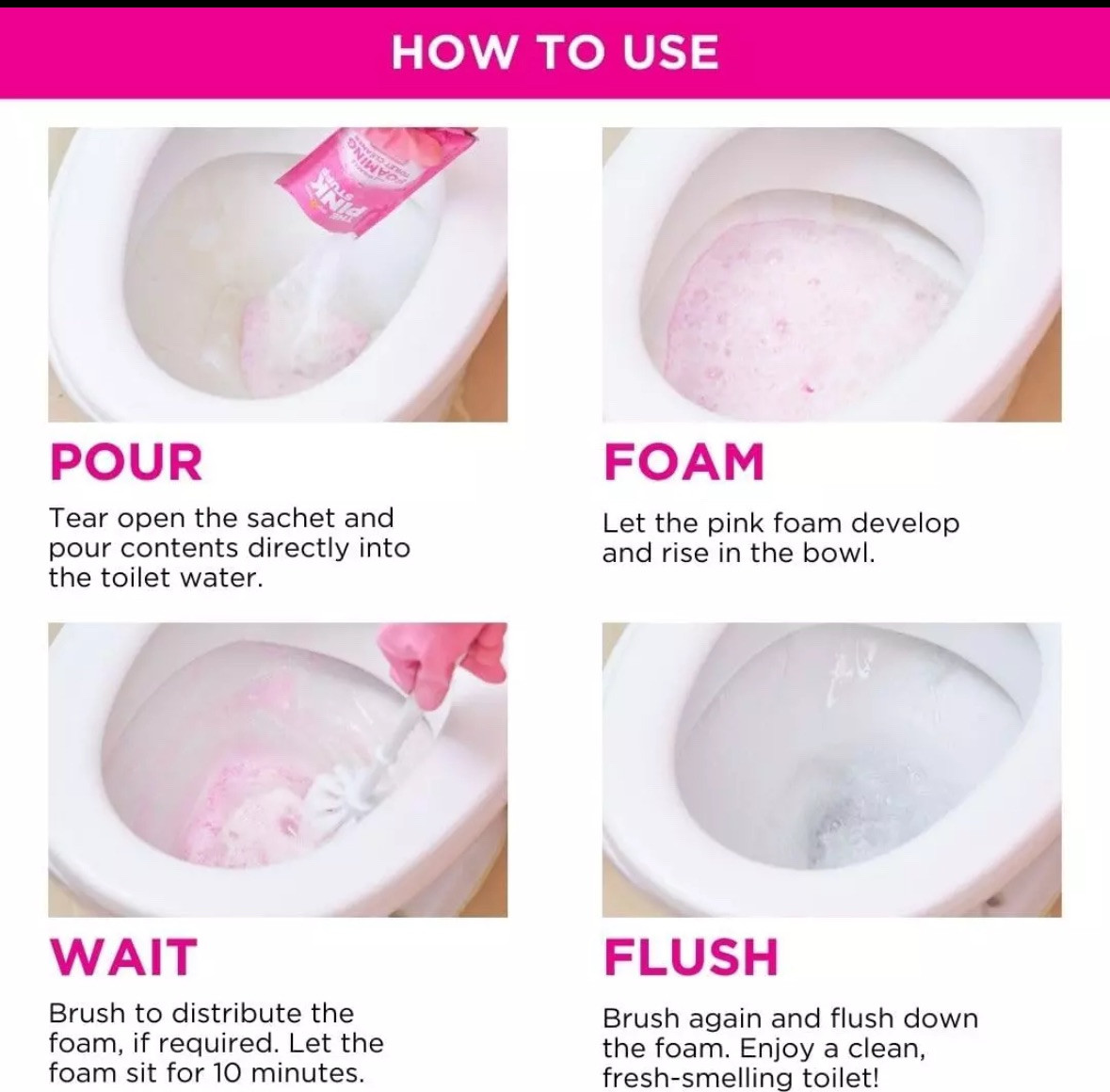 Stardrops The Pink Stuff Miracle Power Foaming Toilet Cleaner – Self-Activati…