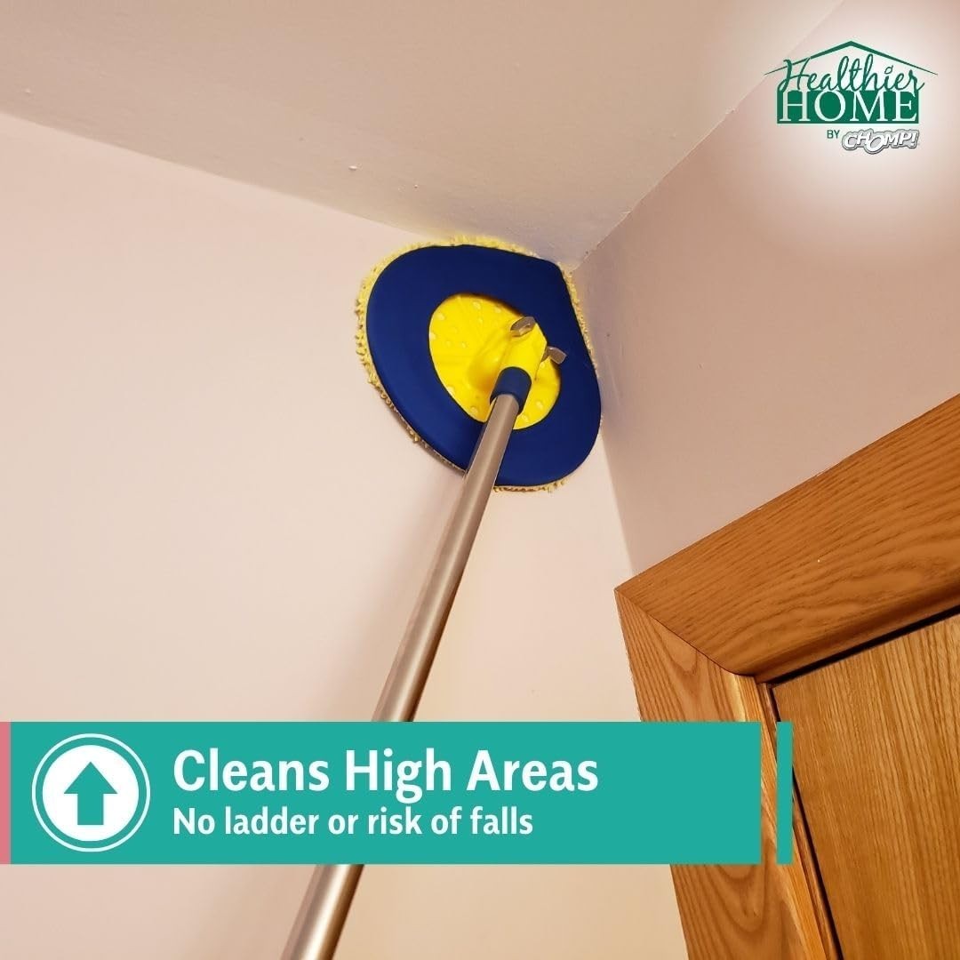 CHOMP Extendable Wall & Ceiling Cleaner with Reusable Microfiber Pads