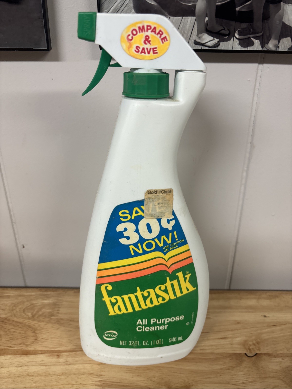 Fantastik 32 fl. oz. All Purpose Cleaner Vintage prop 1987 3/4 Full