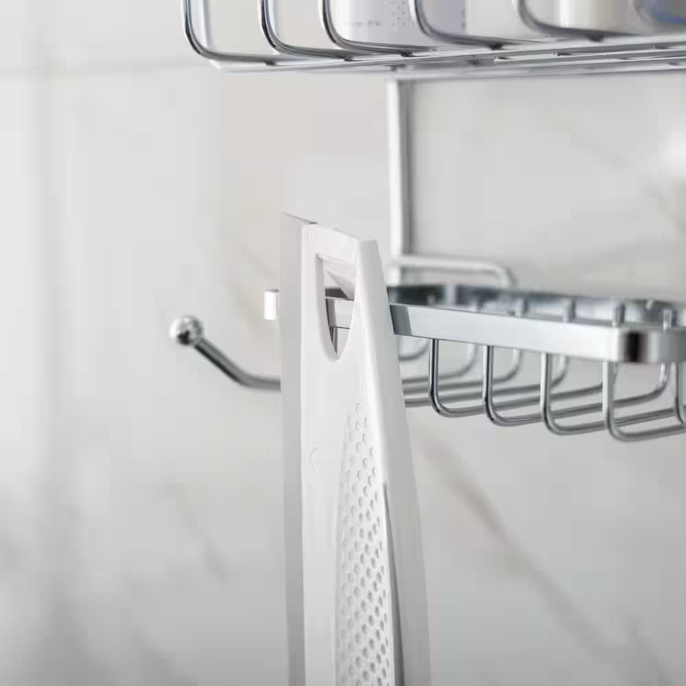 10 In. W Smooth Gliding Ergonomic Squeegee for Bathroom in Gray/White