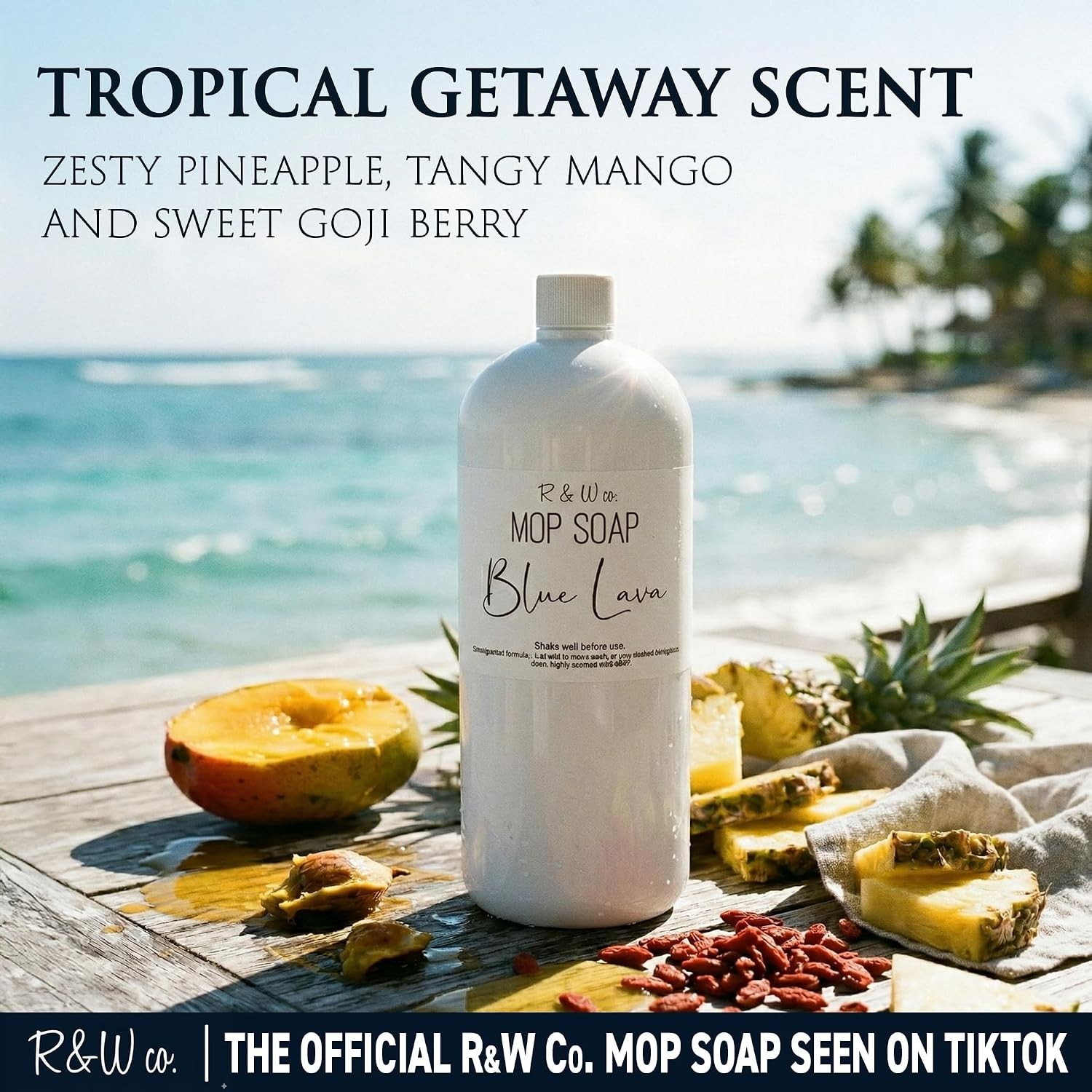 R&W Co. Original 32oz Premium Mop Soap Brazilian Waves Scented