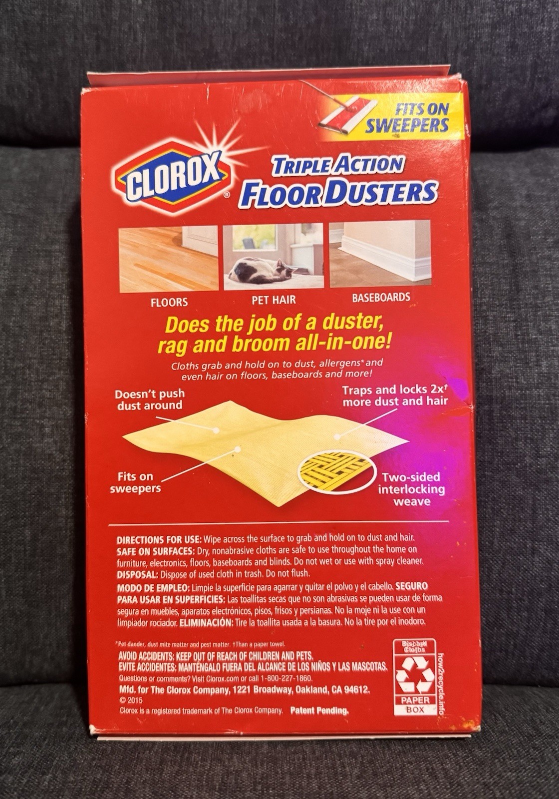 Clorox Triple Action Floor Dusters 26 Cloths NEW