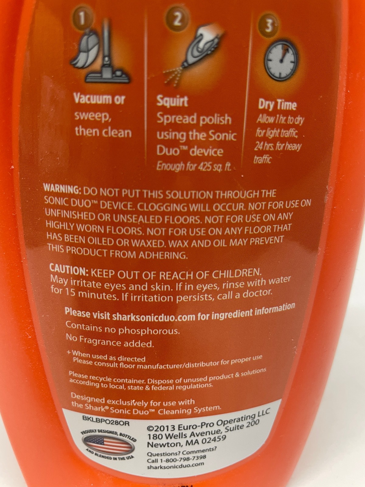 SHARK Wood & Hard Floor Polish 28oz High Gloss Restores & Protects – Brand New