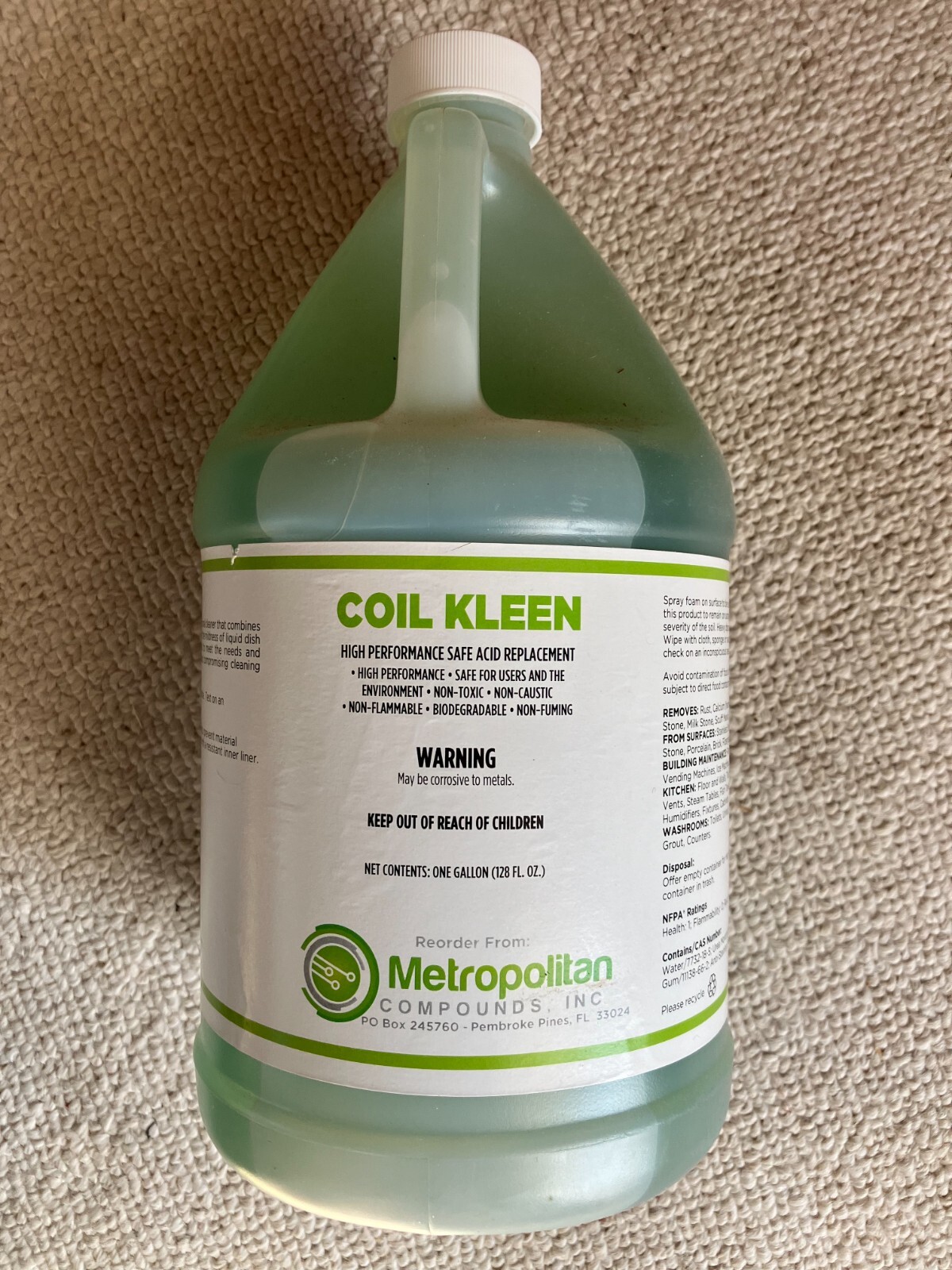 Coil Kleen high performance non acid cleaner