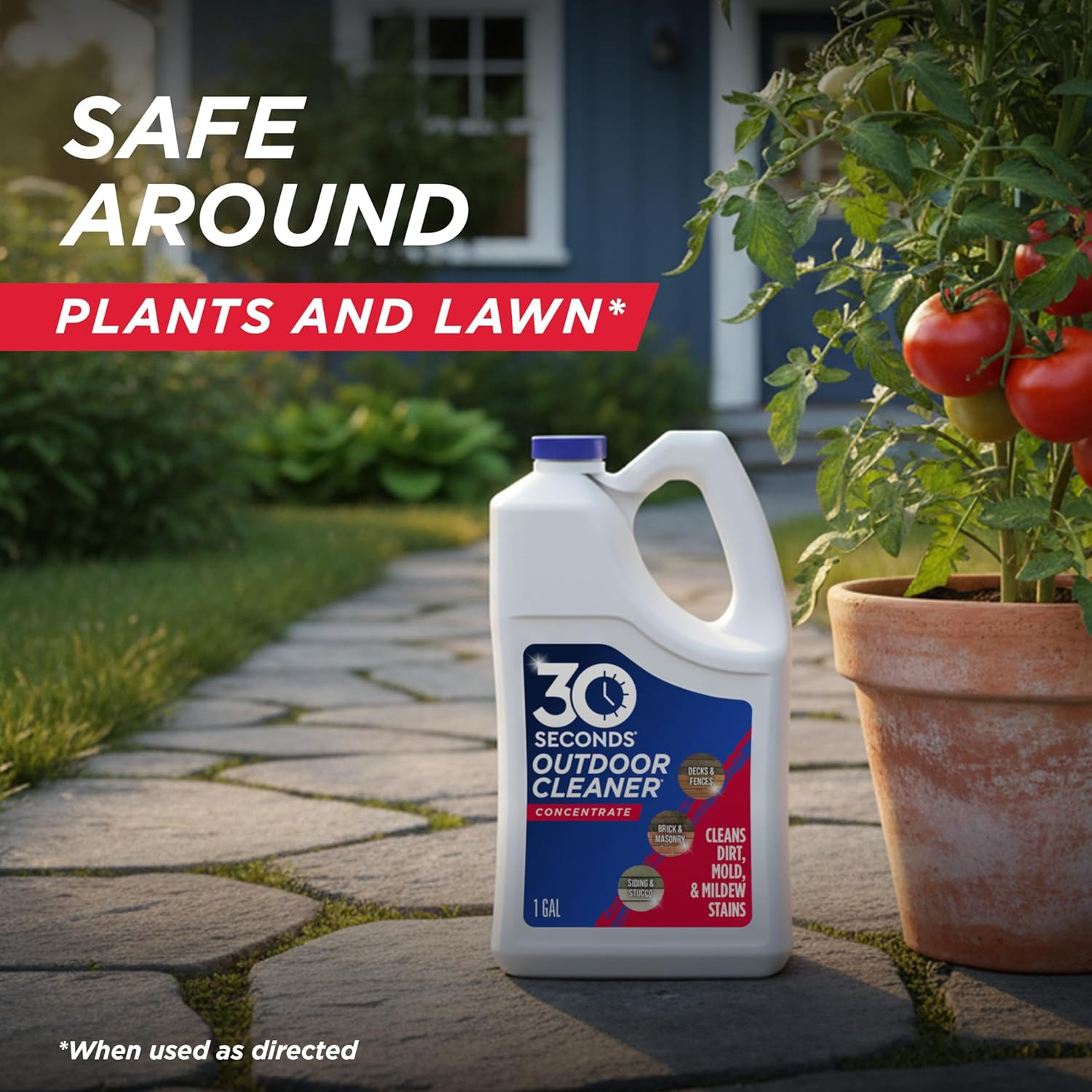 Outdoor Cleaner Dirt,Mold & Mildew Cleaner & Stain Remover Concentrate | 1 Gallo
