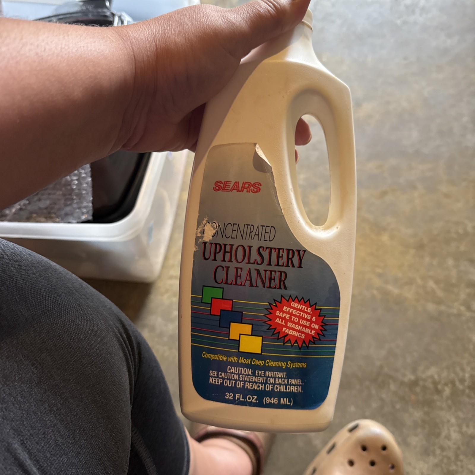 Sears concentrated upholstery cleaner 32 fluid ounces vintage