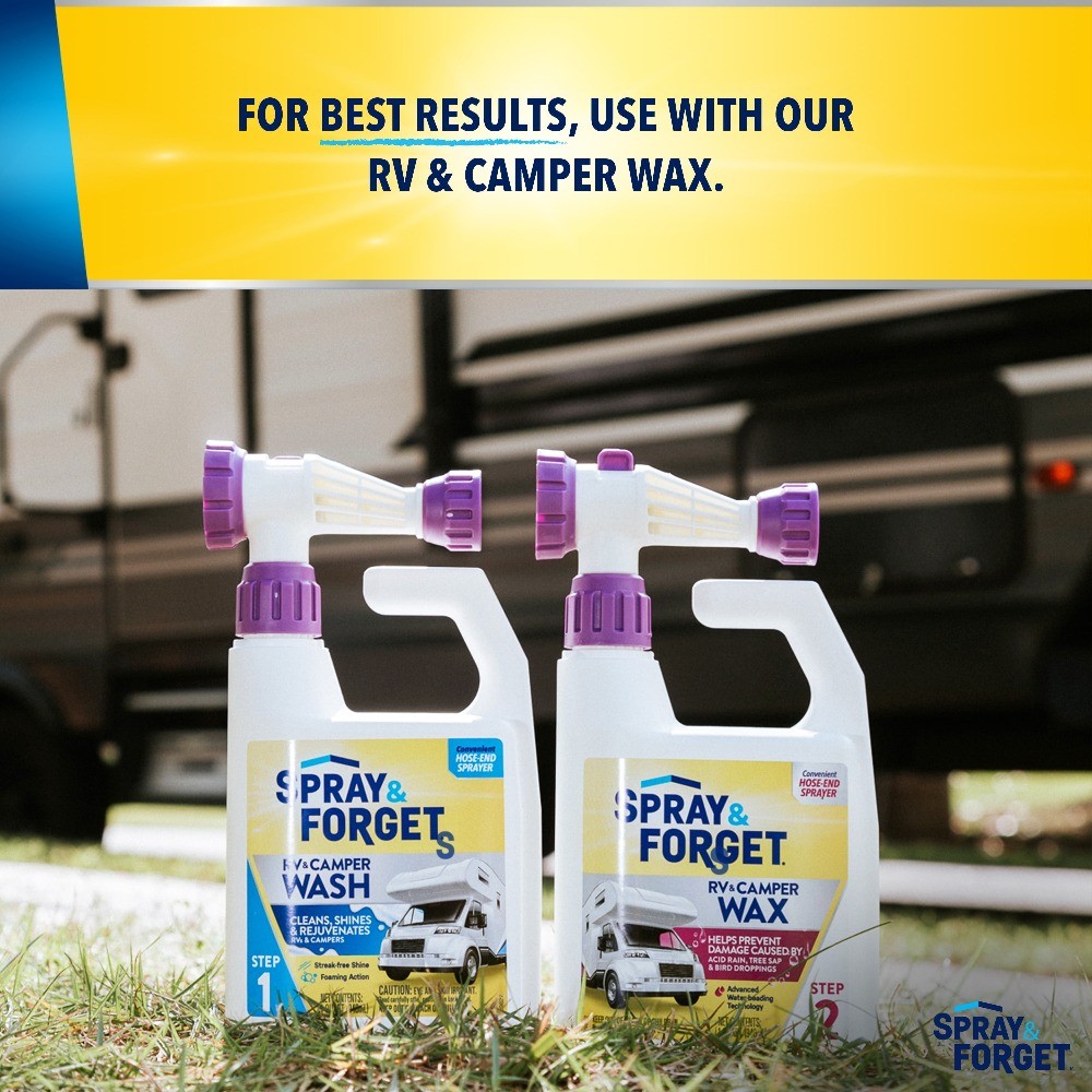 Spray & Forget RV & Camper Cleaner with Hose End Adapter – 1 Quart
