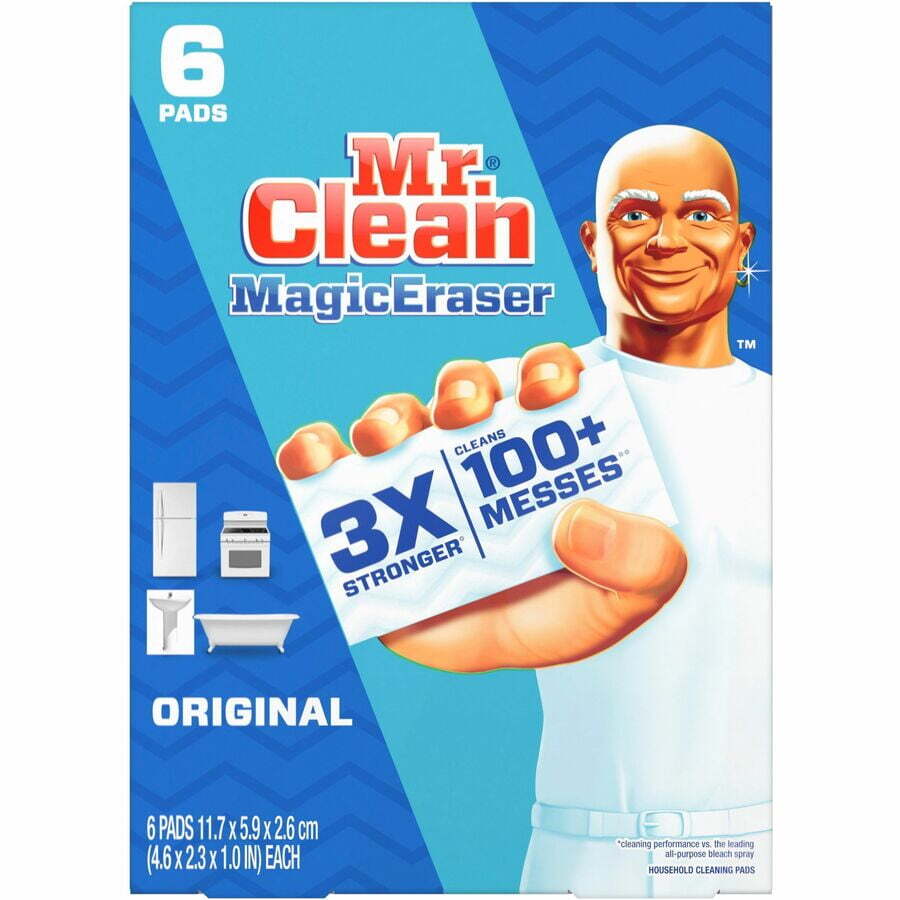 Magic Eraser Original, Cleaning Pads with Durafoam, 6 Ct