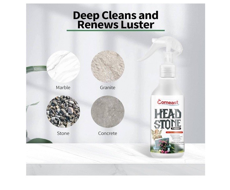 Comeast Head Stone Cleaner w/ Teflon Protection – 8.46oz Spray Bottle – Ex: 5/27