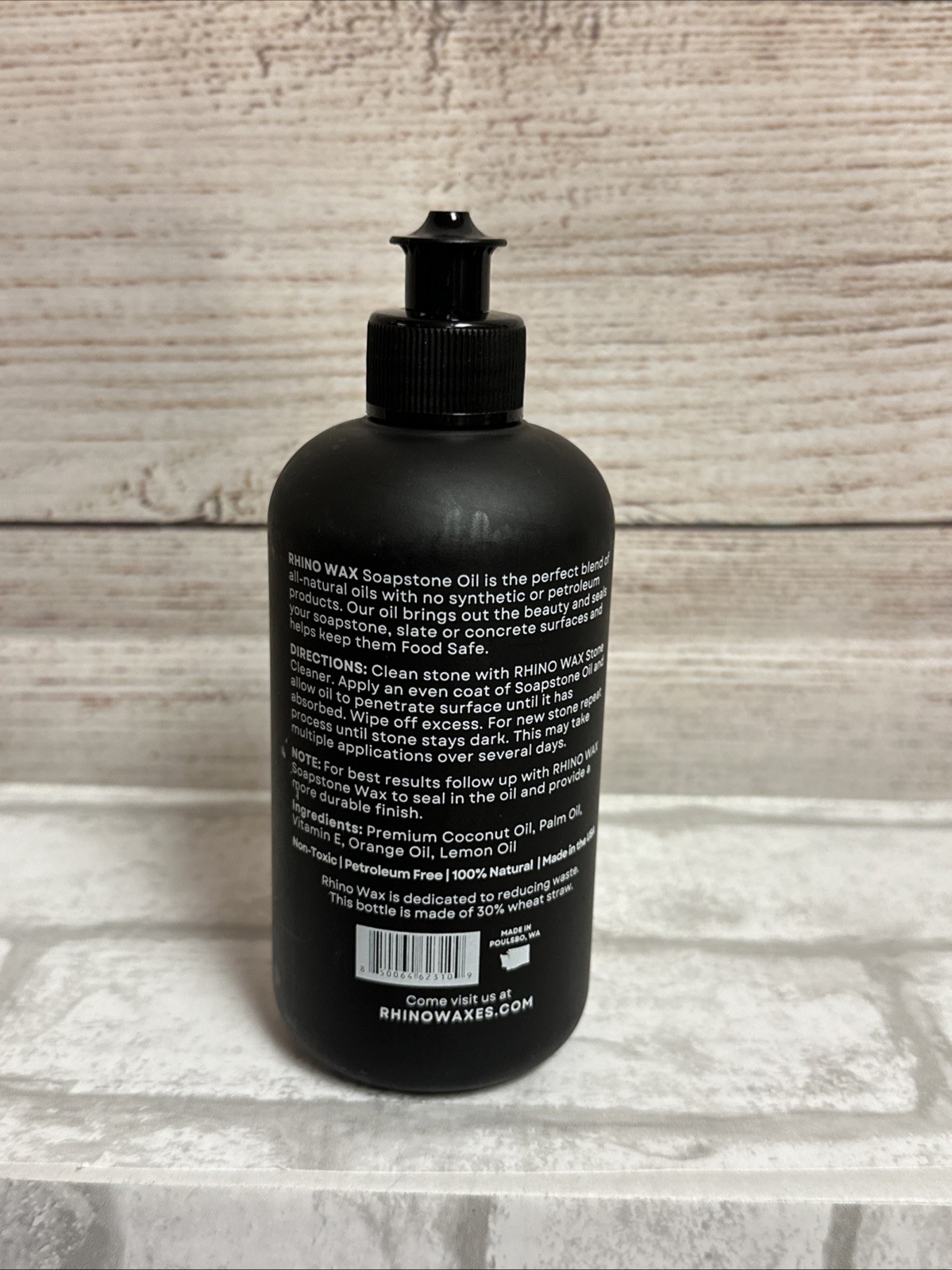 Rhino Wax Soapstone Wax Oil Sponge Combo Food Safe Plant Based Essential Oils