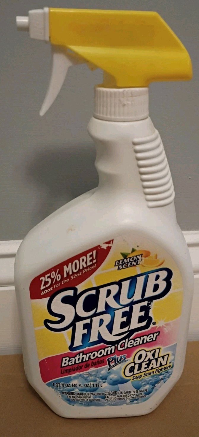 Scrub Free Bathroom Cleaner with Oxi Clean, Lemon Scent, 32 oz Full