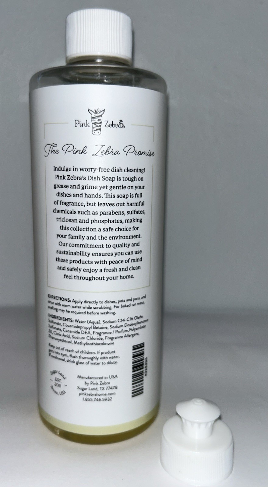 Pink Zebra STRESS RELIEF Kitchen Dish Soap 16 oz Essential Oils NEW! Non-Toxic