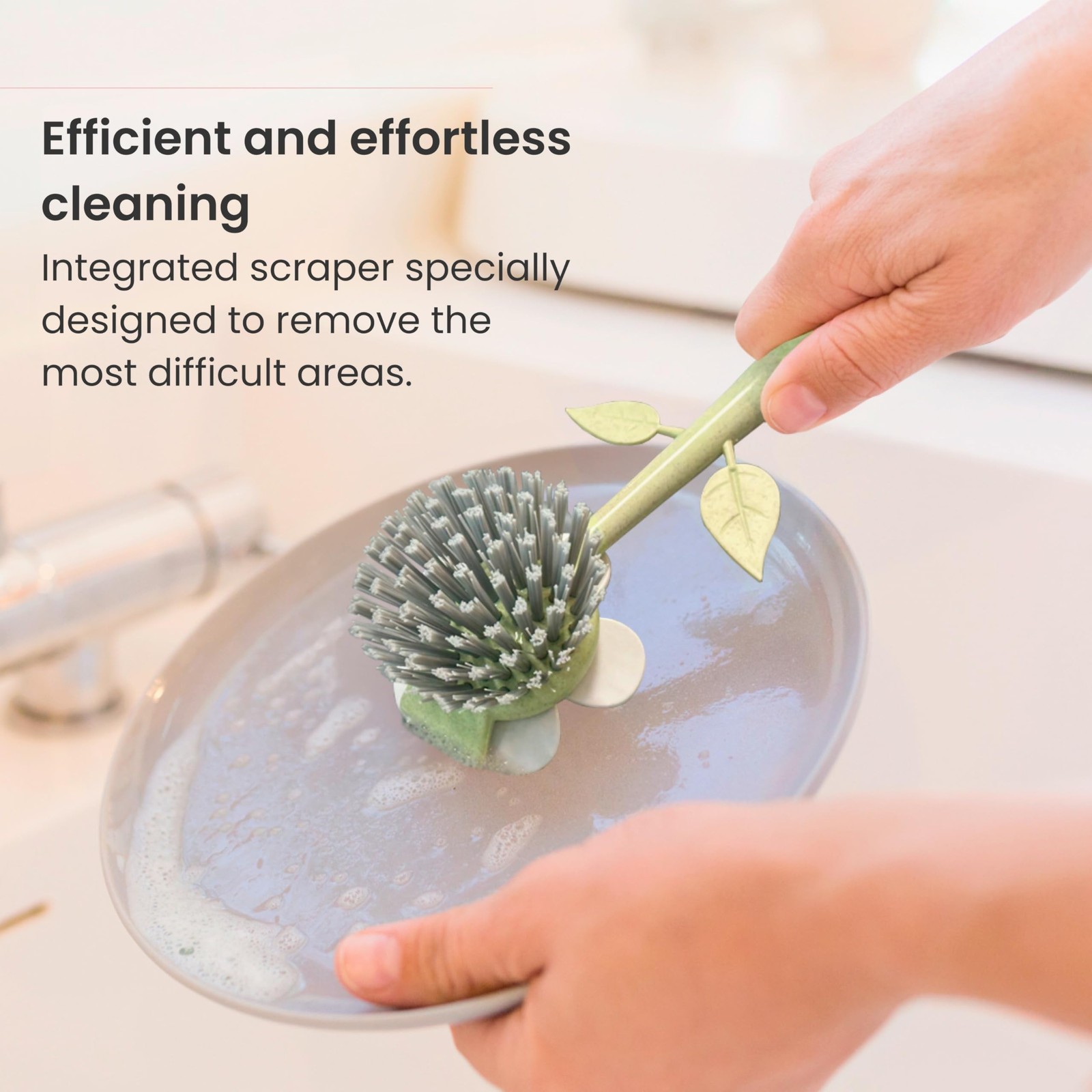Florganic Daisyshaped Dish Brush With Vase Dish Brush Holder Dish Brush With Han