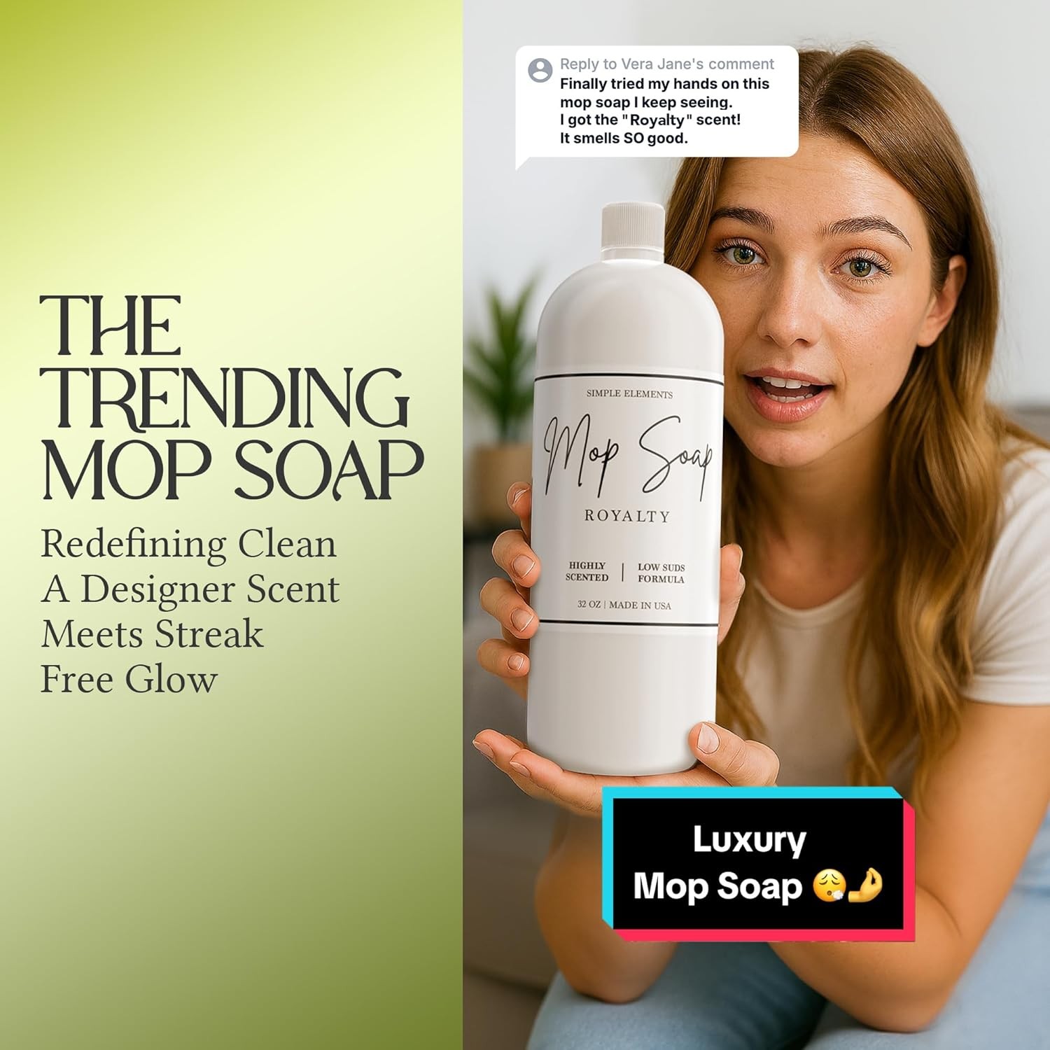 Mop Soap Highly Scented Fragrance, Long Lasting Luxury Floor Cleaner for Hardwoo