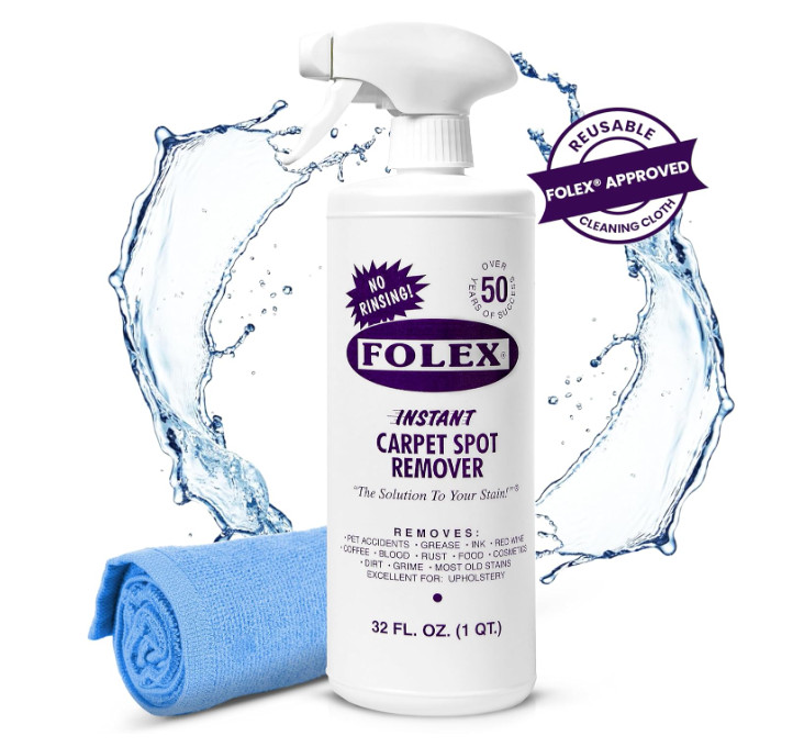 FOLEX Instant Carpet Spot Remover 32oz – Stain Cleaner for Carpet & Upholstery
