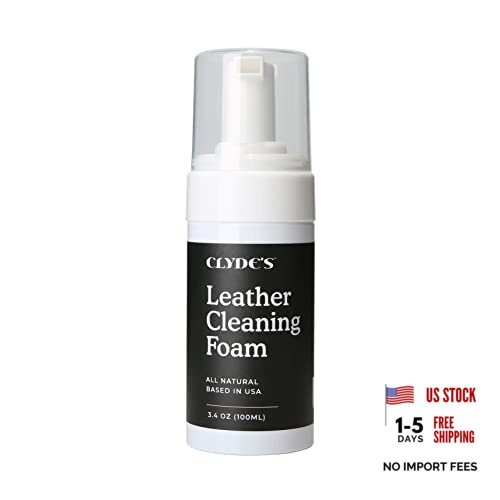 Clyde’s Leather Cleaning Foam | Quick Foaming Leather Cleaner for Furniture,