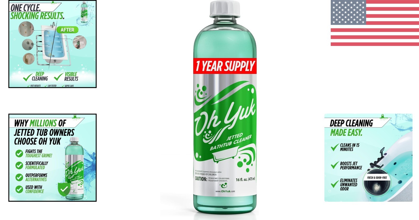 Ultimate Jetted Tub Cleaner – Unscented Liquid, 15-Minute Deep Clean Solution