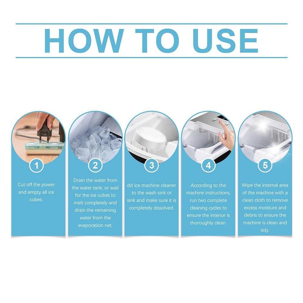 Ice Machine Cleaner Maker Descaler 12PCS Clean Tablets Gentle Cleaning&Descaling
