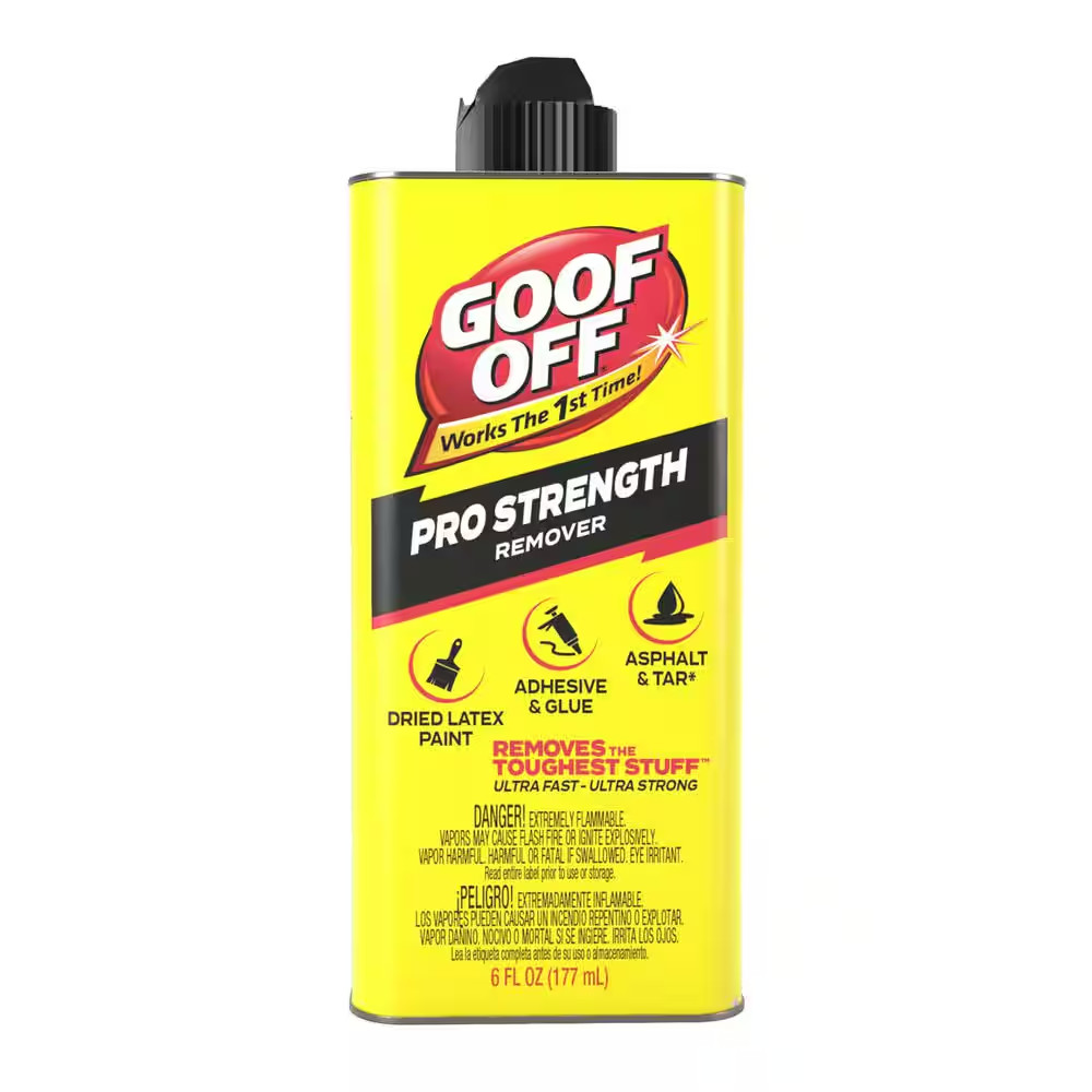Goof Off Professional Strength Latex Paint and Adhesive Remover, 6 fl.oz(2 PACK)