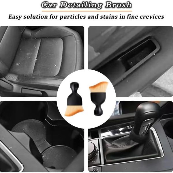 4 Pcs Car Interior Cleaning Tool, Car Interior Detailing Brush, Car Cleaning Bru