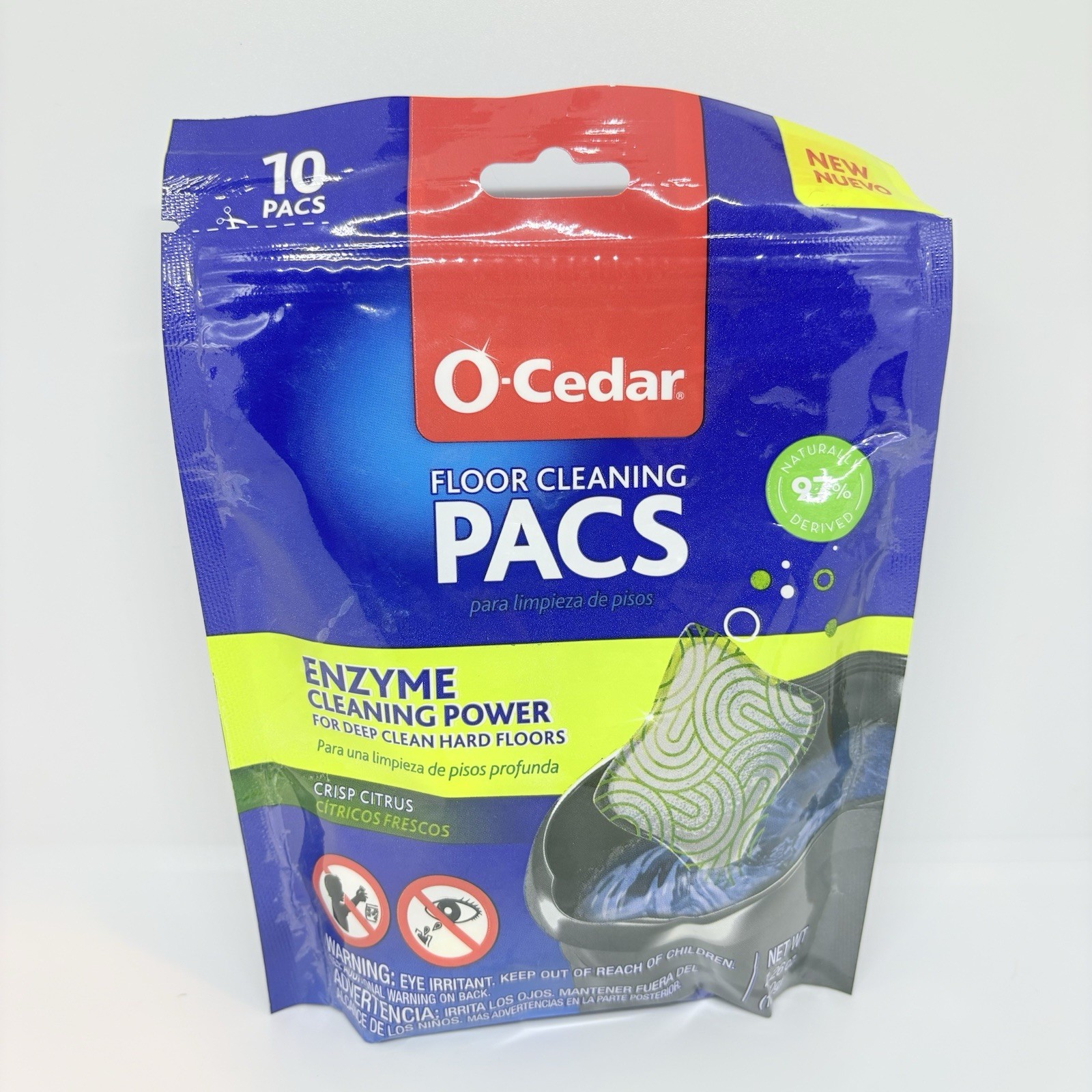 (4) O-Cedar PACS Hard Floor Cleaner, Crisp Citrus Scent & Lavender (10-Count ea)