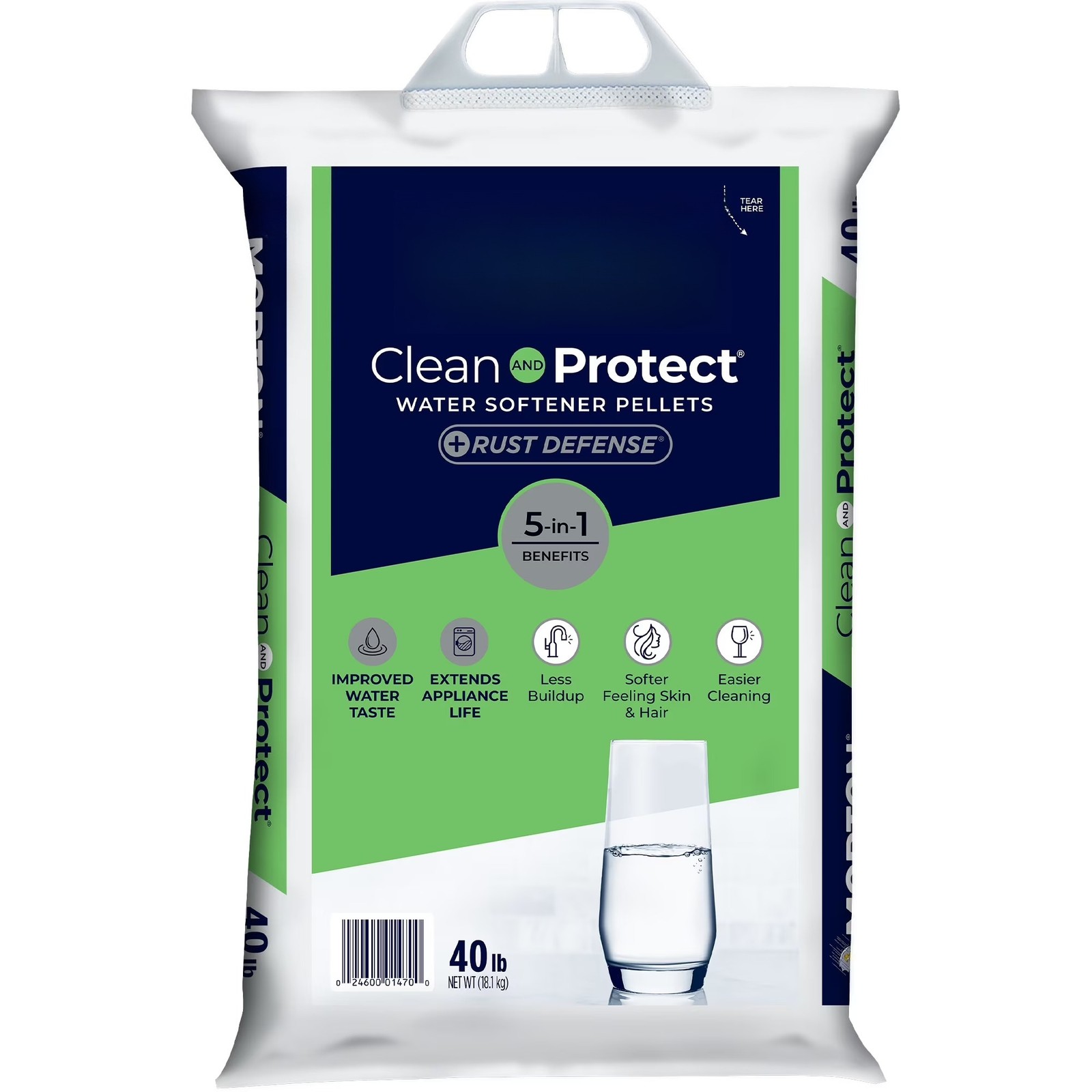 Clean and Protect Plus Rust Defense Water Softener Salt Pellets, 40 lb