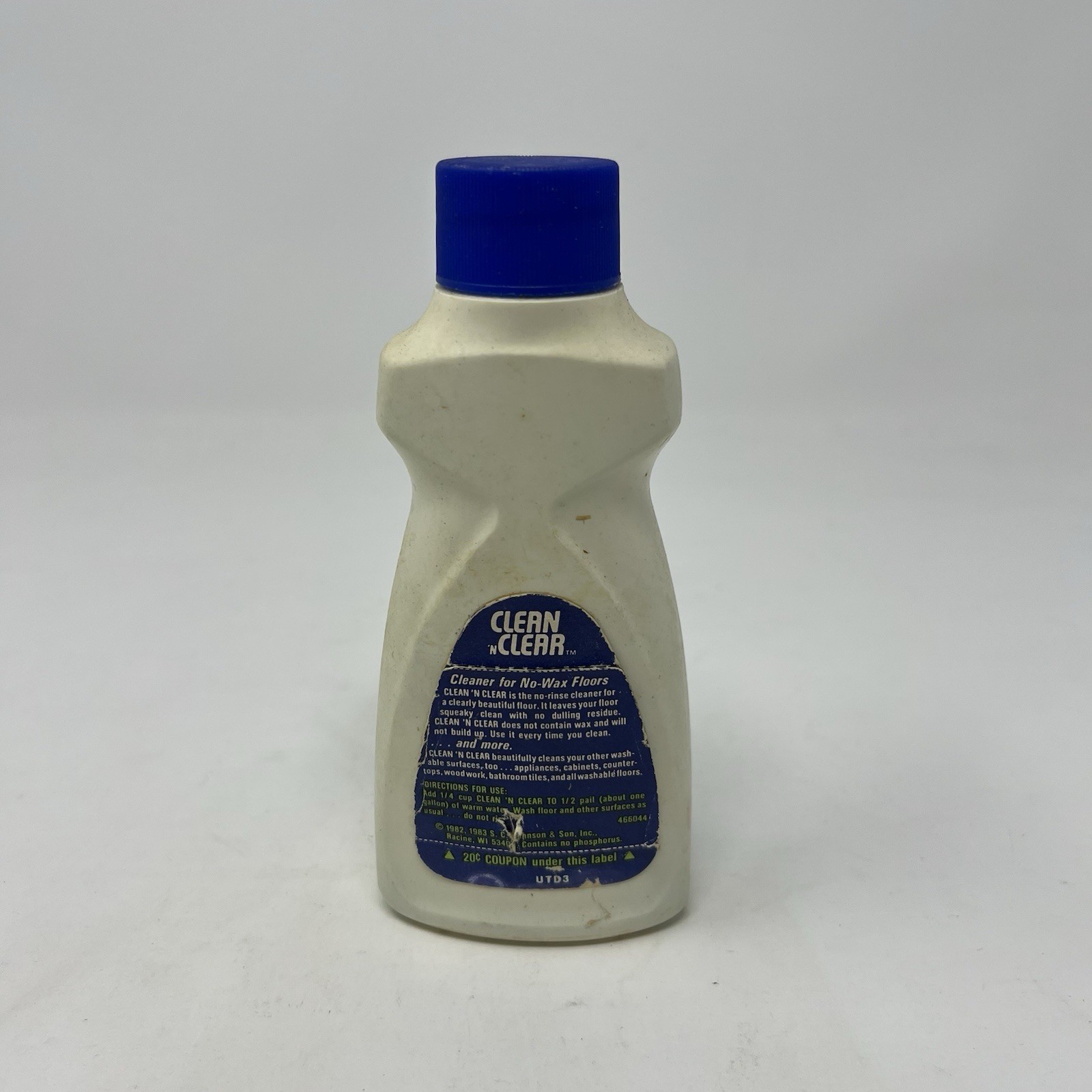 VTG Clean n Clear Cleaner No-Wax Floors Mini 6 fl oz 1980s SC Johnson