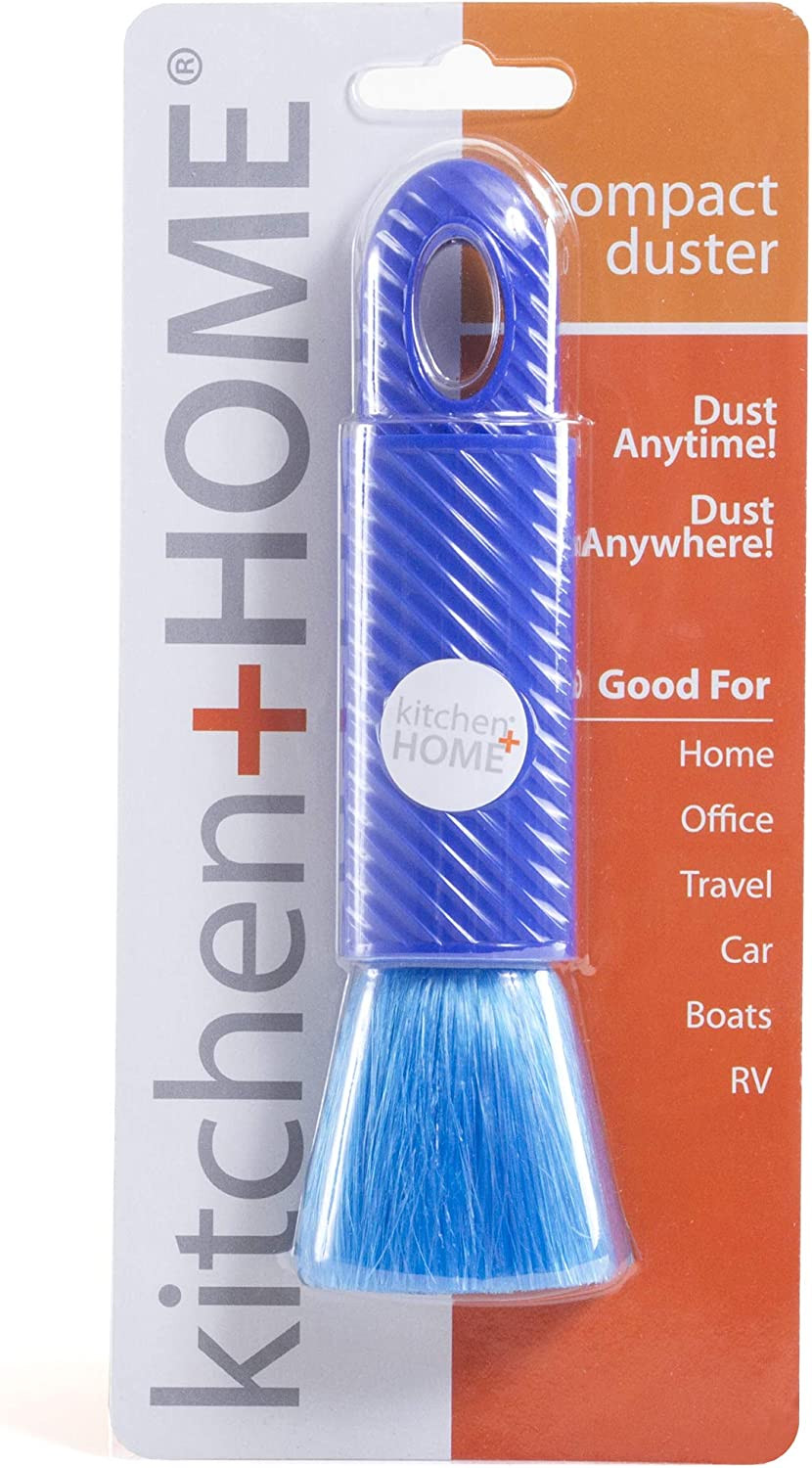 Kitchen + Home Compact Static Duster – 6.5″ Inch Travel Duster with Carry Case –