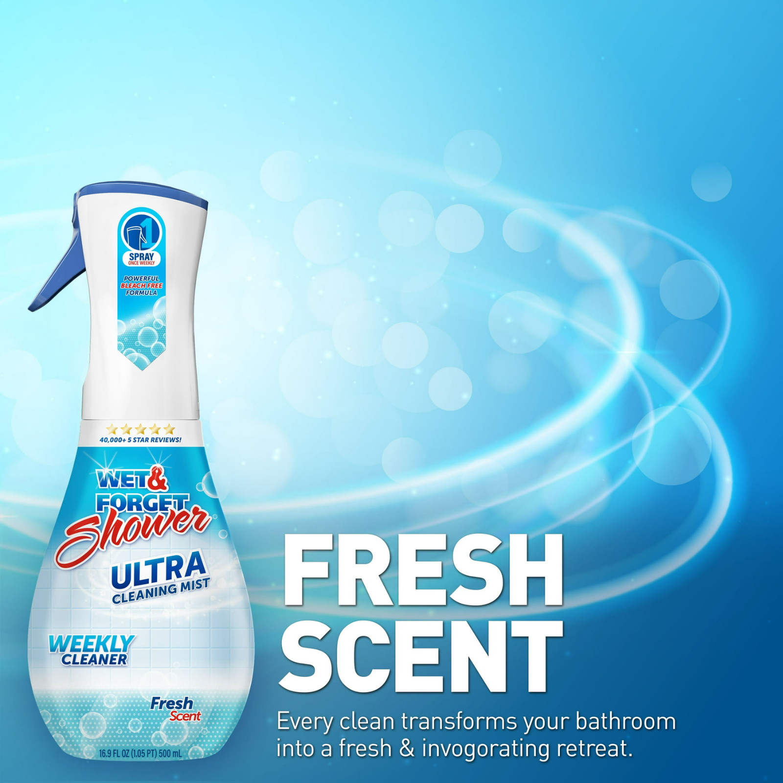 Wet & Forget Shower Ultra Cleaning Mist Fresh Scent 16.9 fl oz 6 Pack