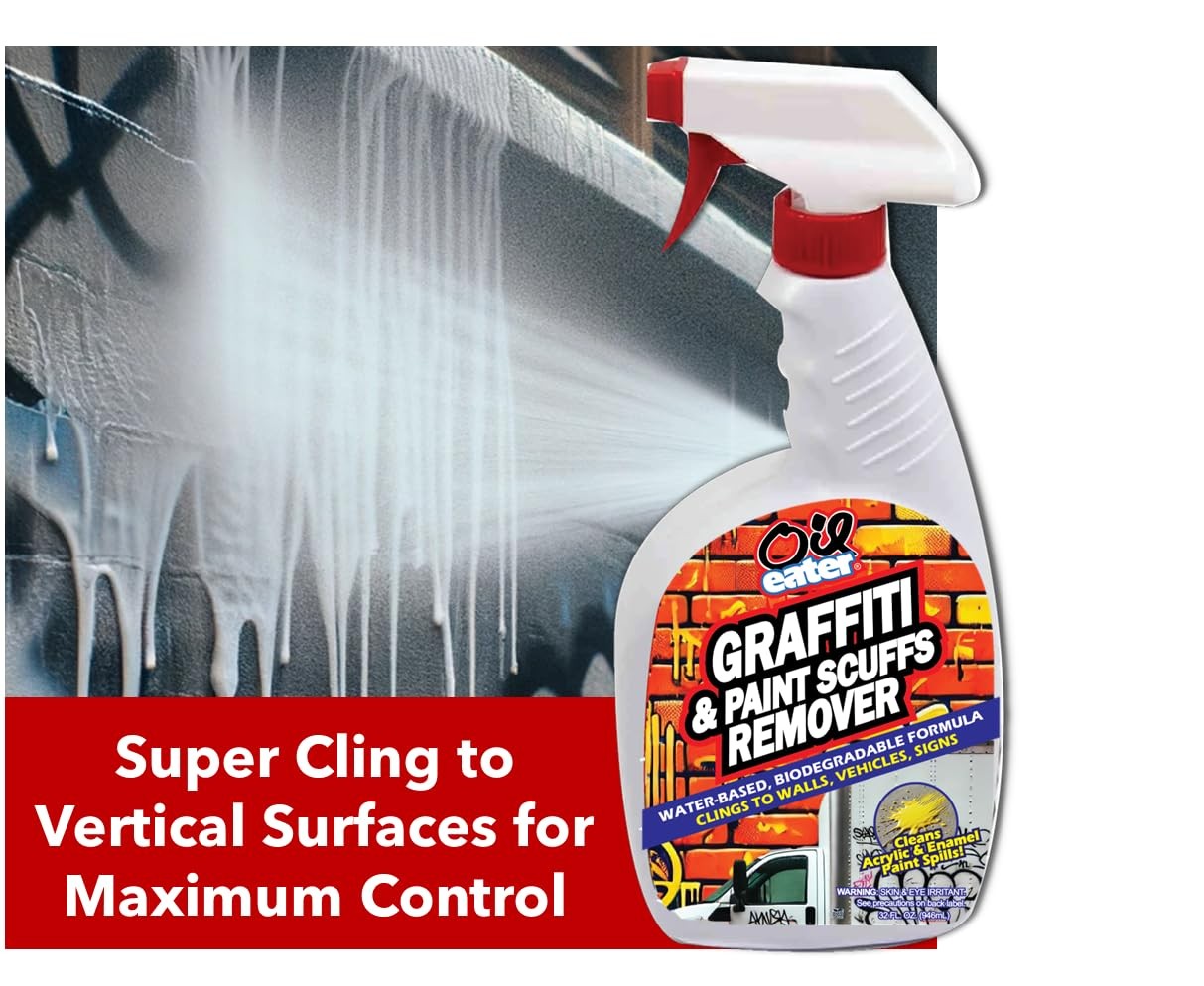 Pro Strength Cleaner for Graffiti, Paint Scuff, Overspray, Paint Spills, Perm…