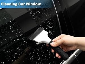 2PCS Small Rubber Squeegee Ice Scraper Window Shower Squeegee,Auto Water Blade